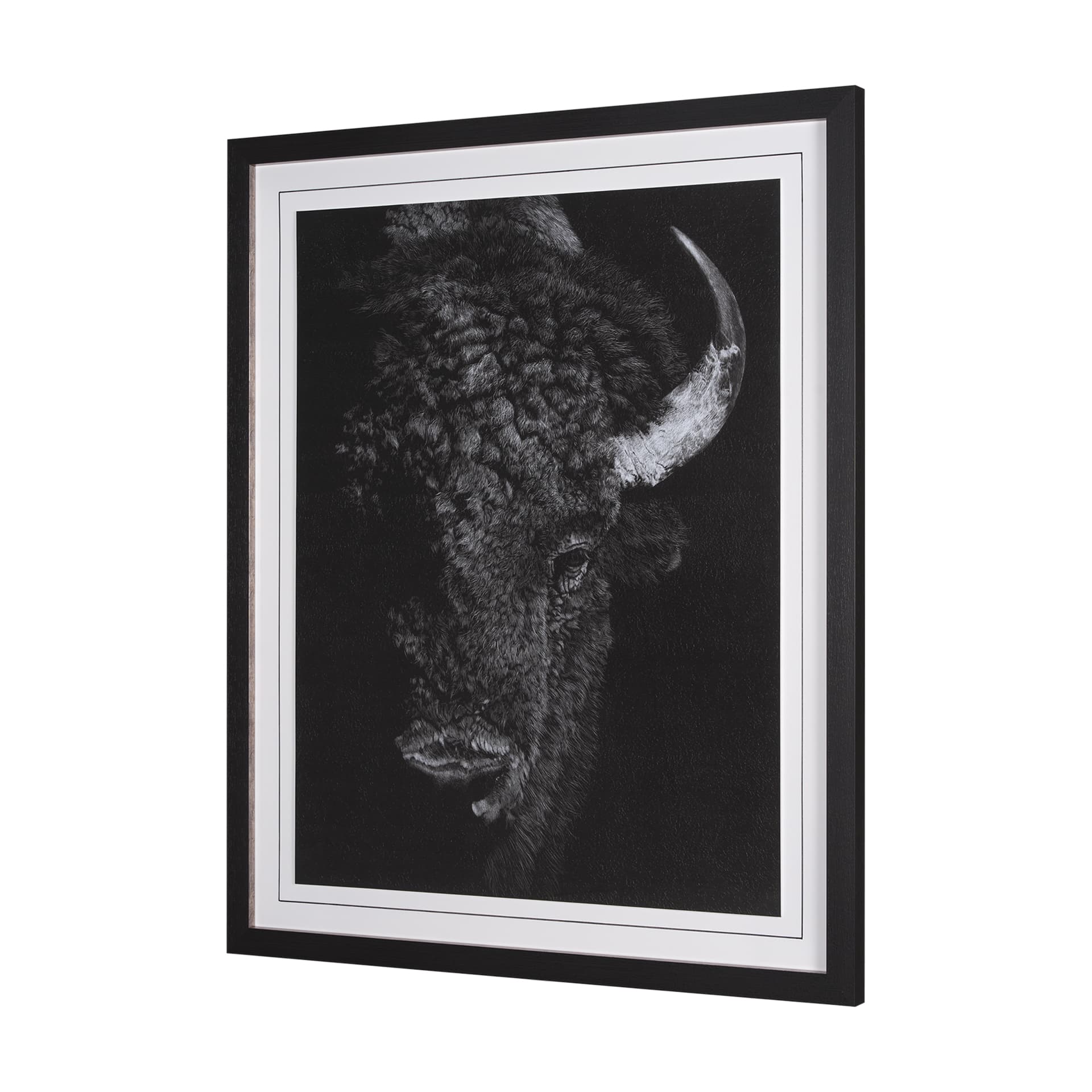 Custom Black Glimpse I by Mercana Studio Hand Embellished Framed Photo Art Print Matted under Glass — product photograph