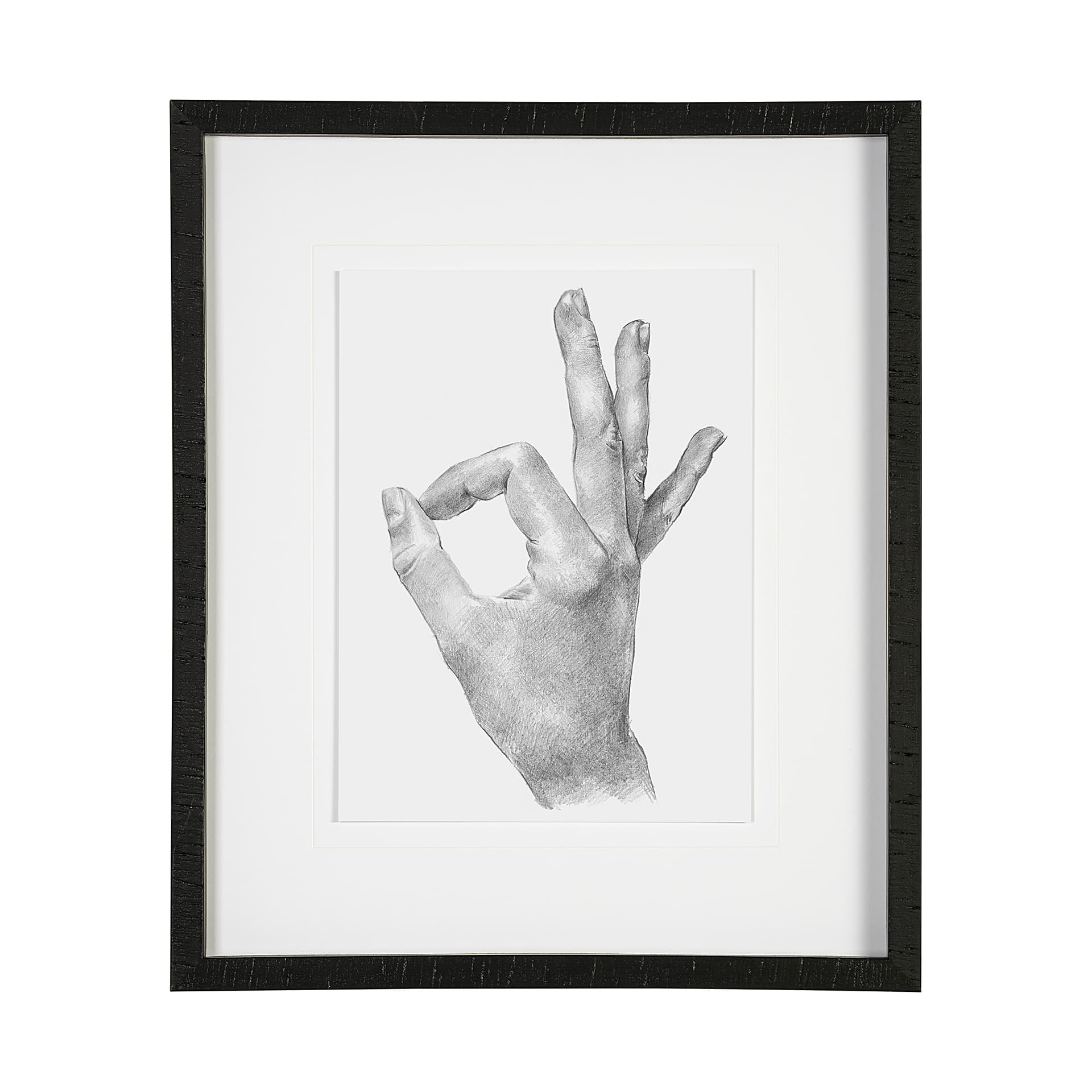 Hand Signs III by Jennifer Paxton Parker a Framed Art Print Matted under Glass — product photograph