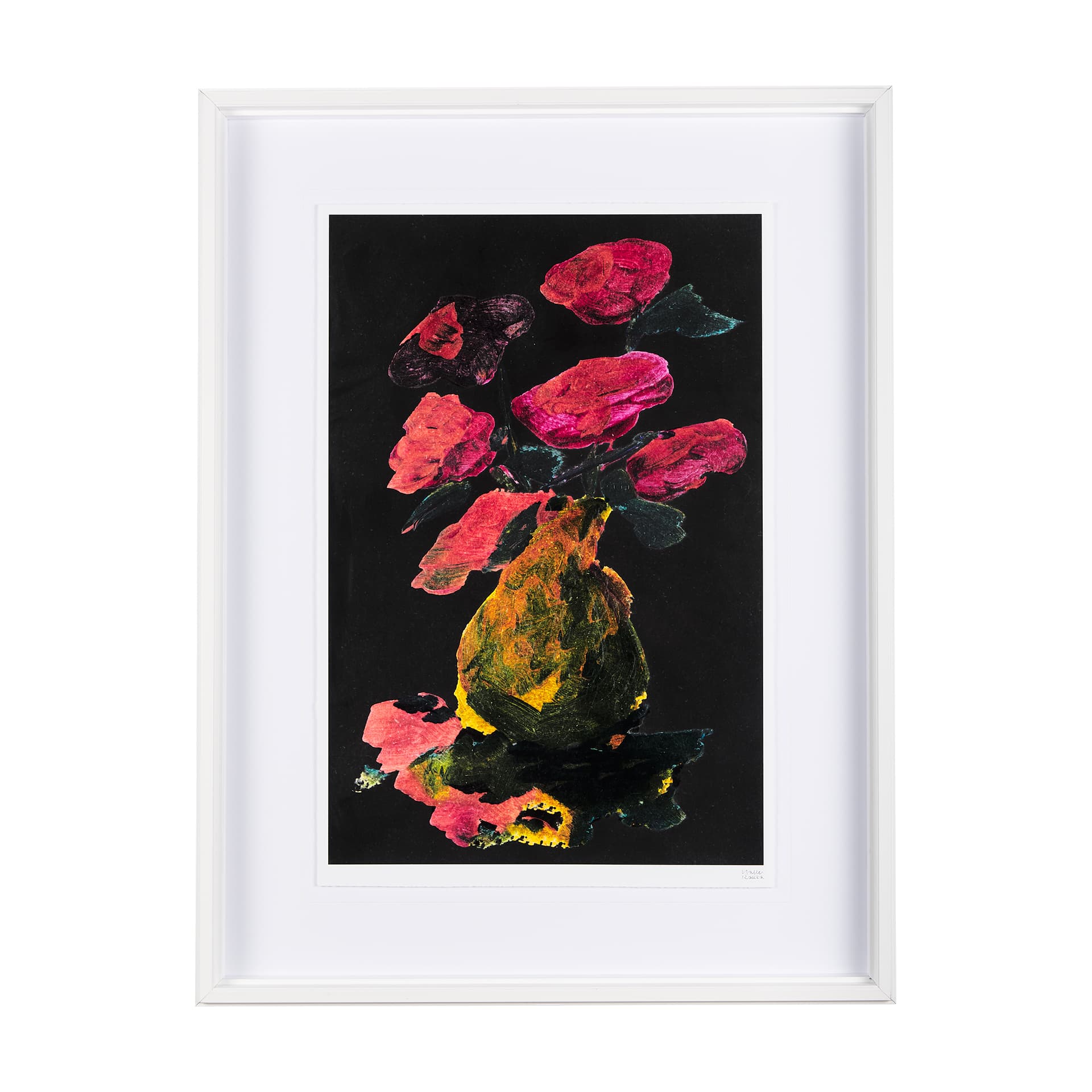 Midnight Flower I by Mercana Studio a Framed Art Print Matted under Glass — product photograph
