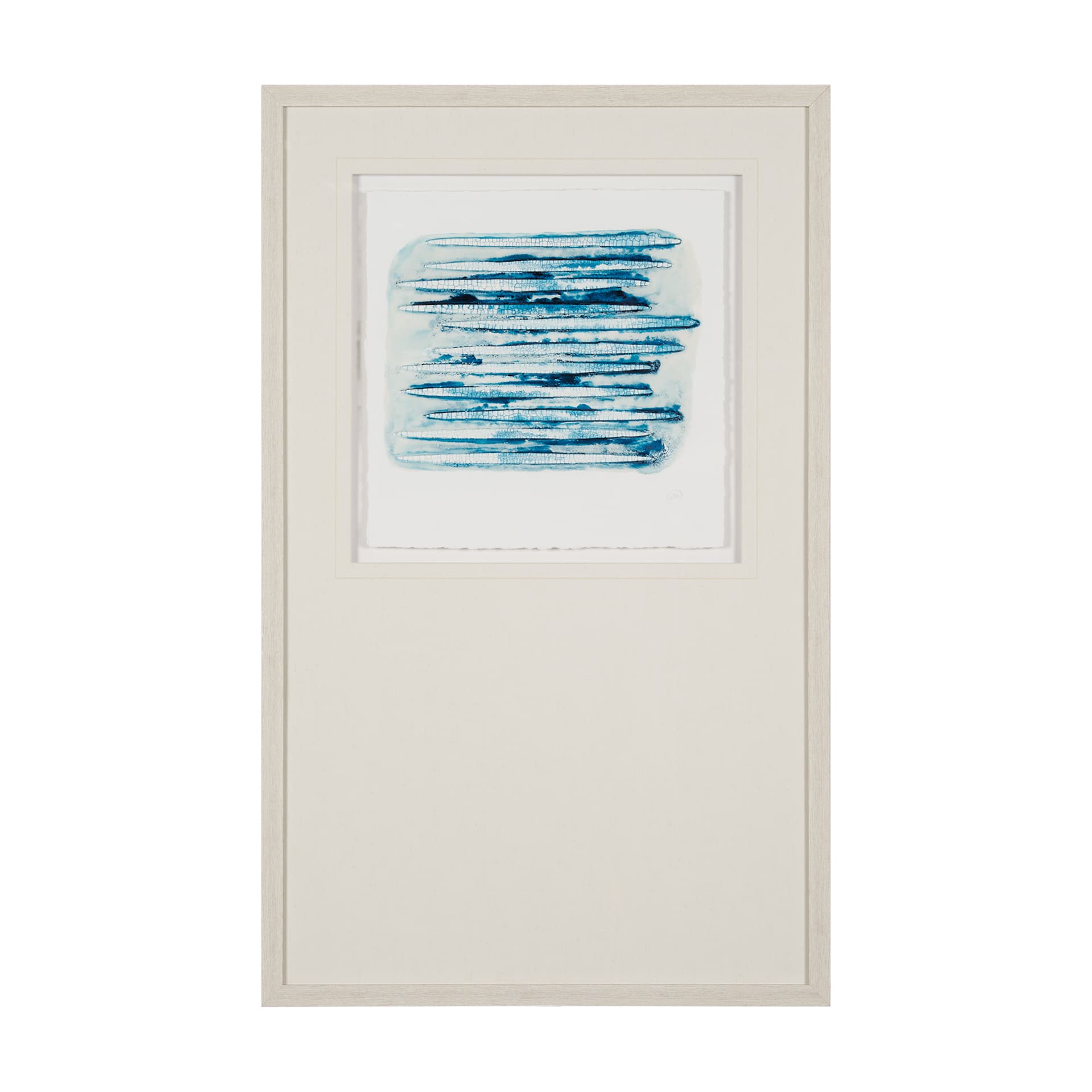 Calm River Blue I by Studio M a handmade Original Framed Artwork under Glass — product photograph
