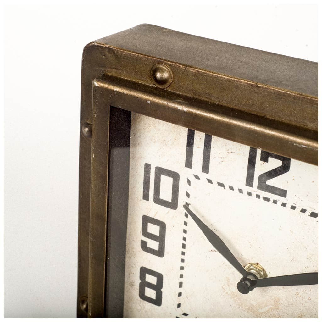 Redding Bronze Toned Metal Square Table Clock — product photograph