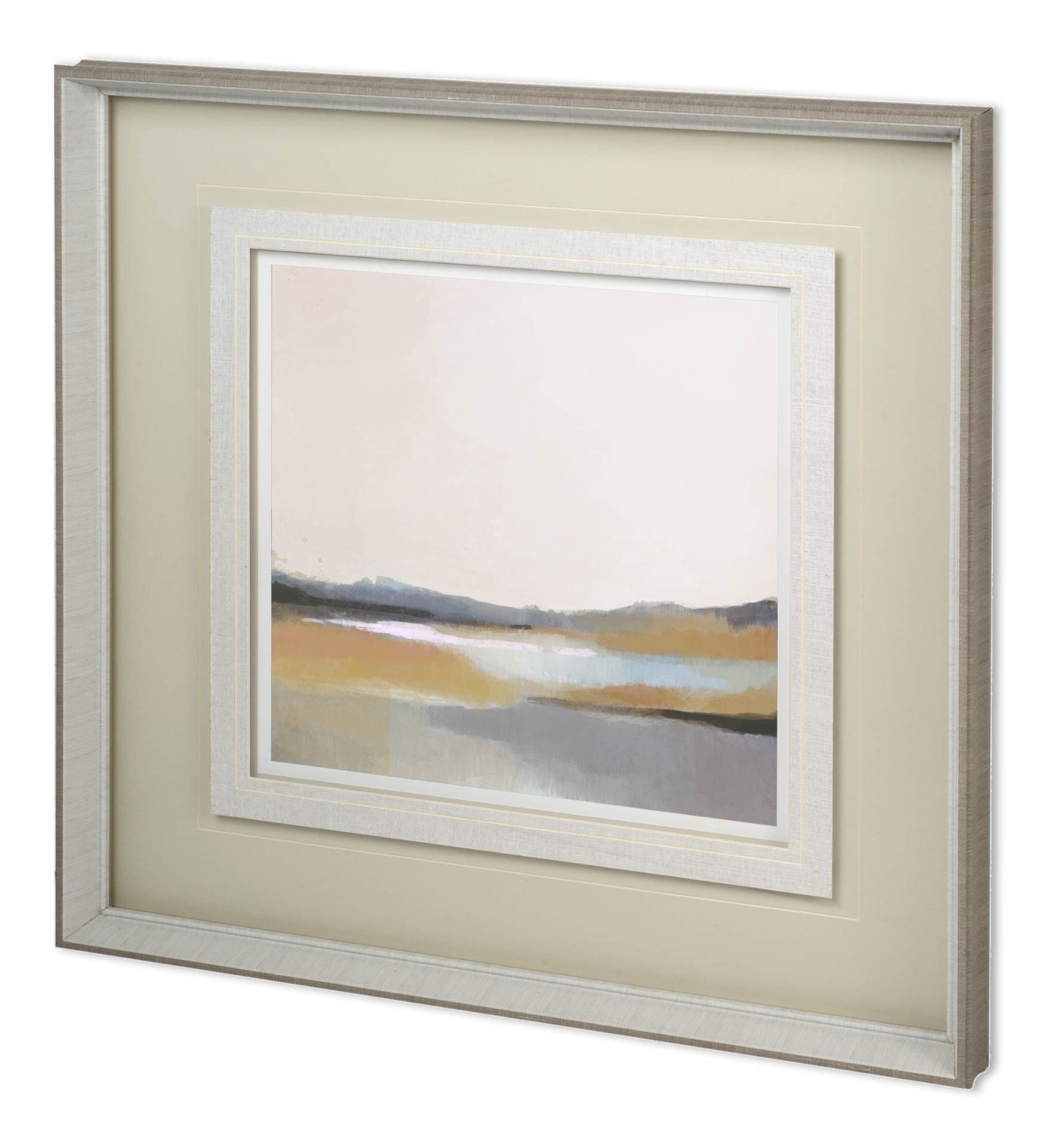 Grey Dunes II by Alison Jerry a Hand Embellished Textured Framed Art Print Matted under Glass — product photograph