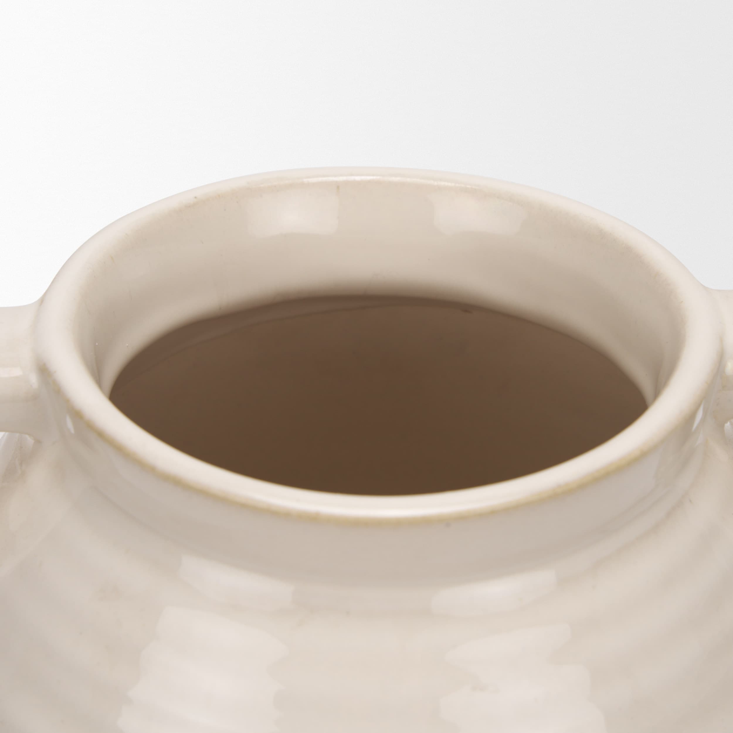 Tryna Large Beige w/ Matte Brown Ceramic Vase — product photograph
