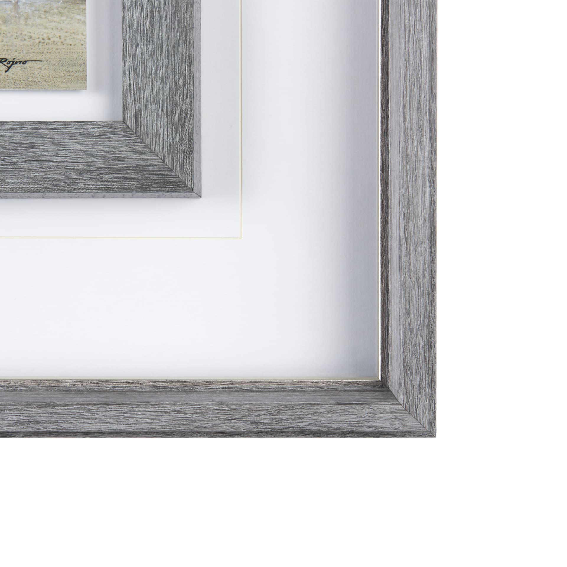 Silver Light by Pablo Rojerro a Hand Embellished Textured Framed Art Print Matted under Glass — product photograph