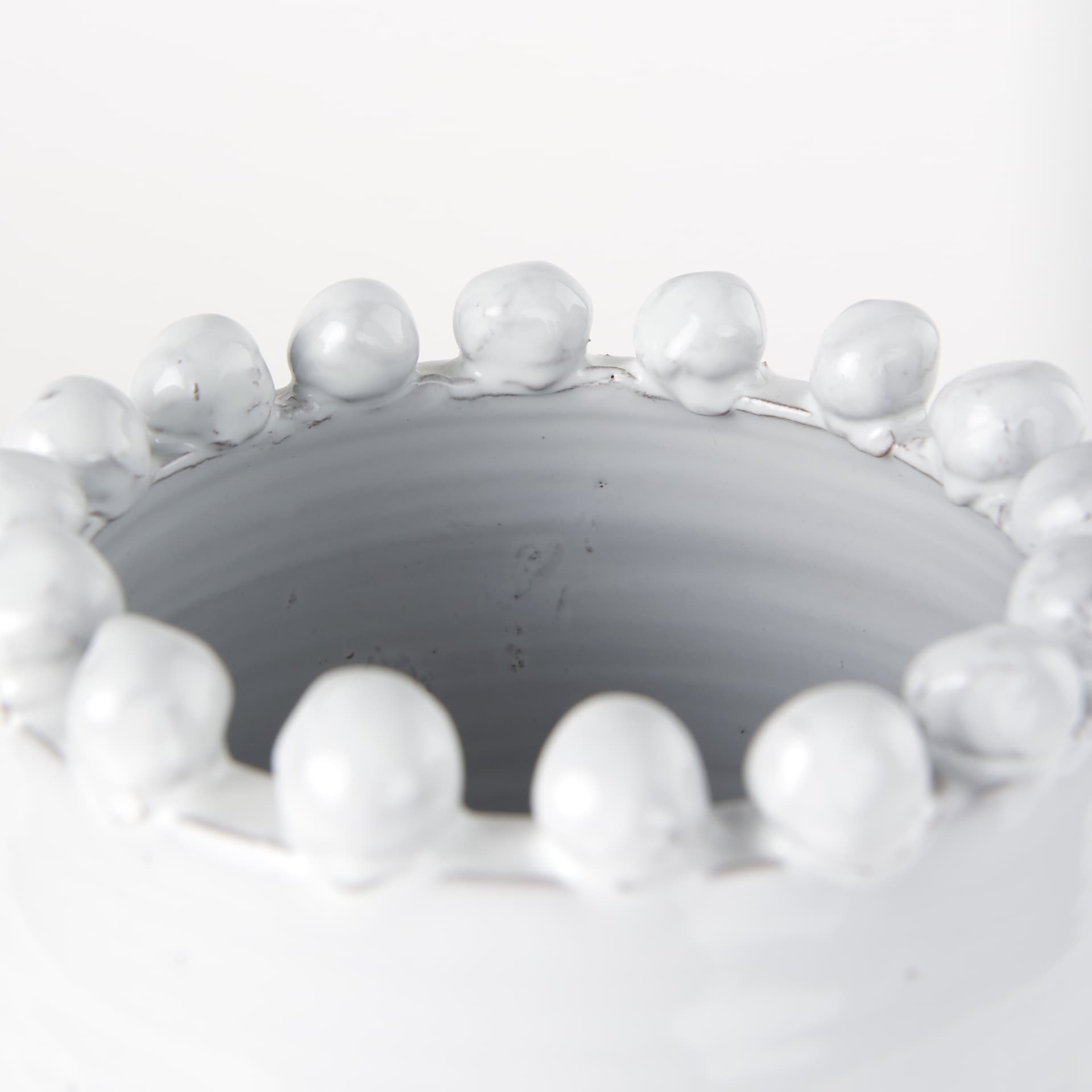 Basin Medium Off-White Glazed Vase — product photograph