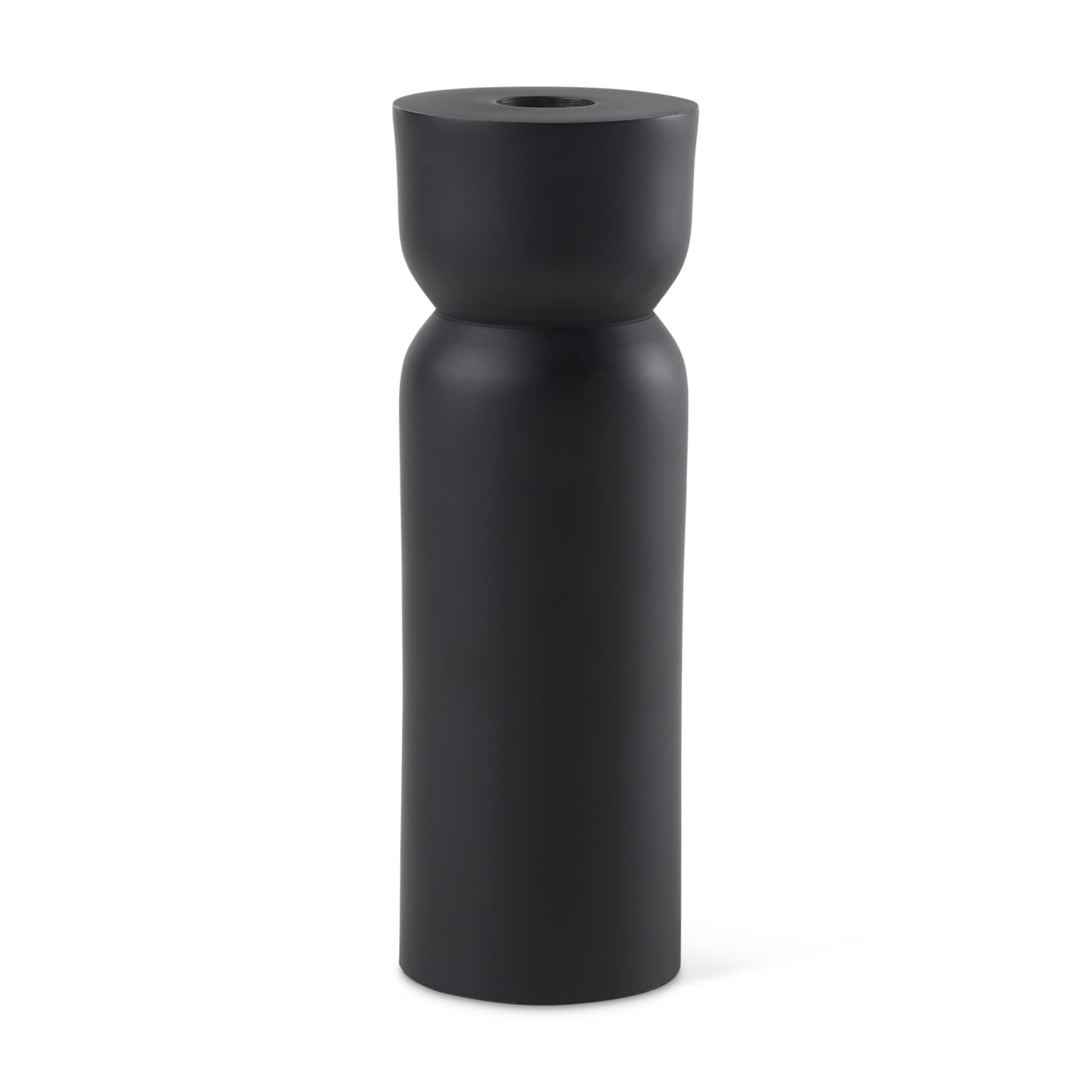 Malta Black Large Metal Candle Holder — product photograph