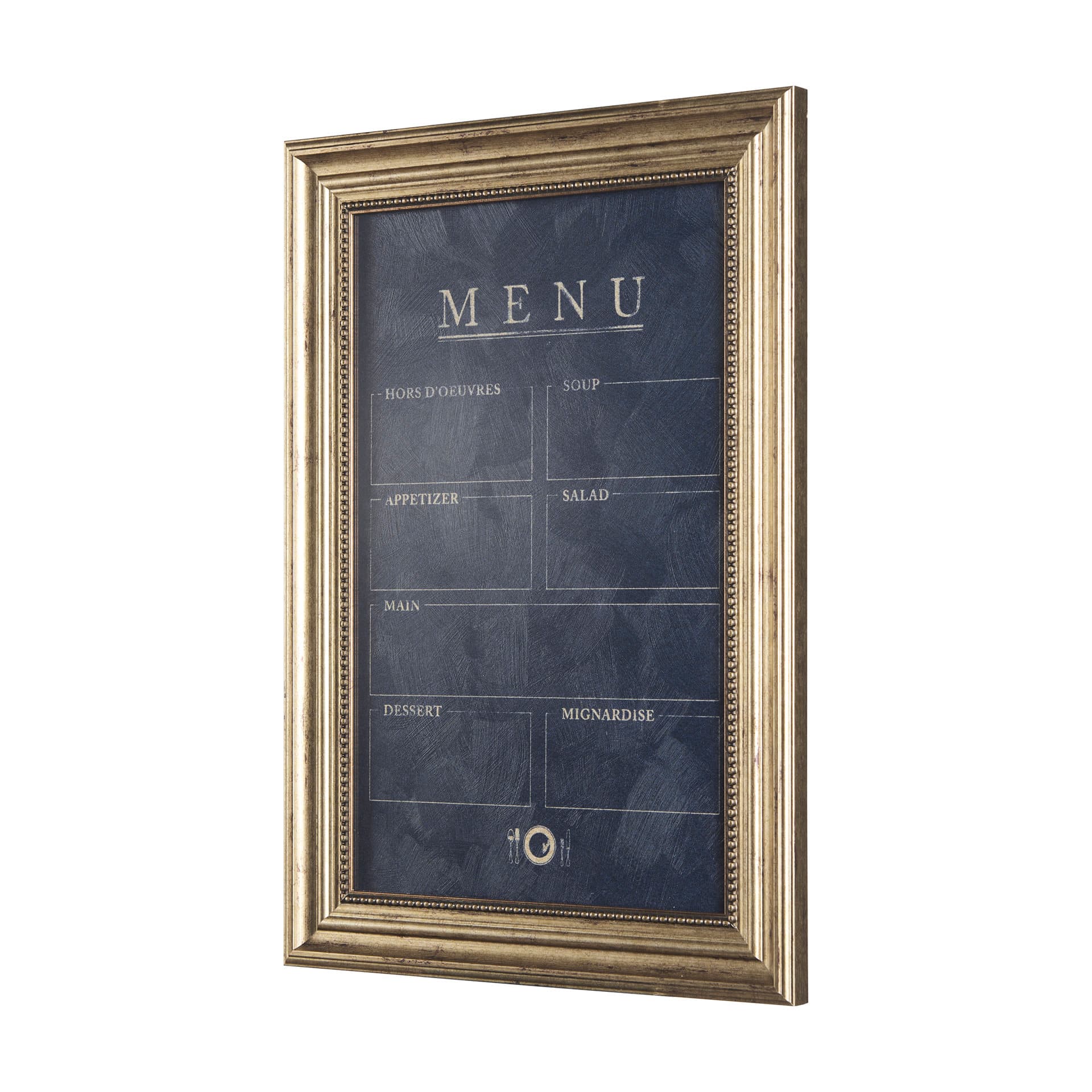 MENU II by Mercana Studio a Hand Embellished Textured Framed Art Print Matted under Glass — product photograph