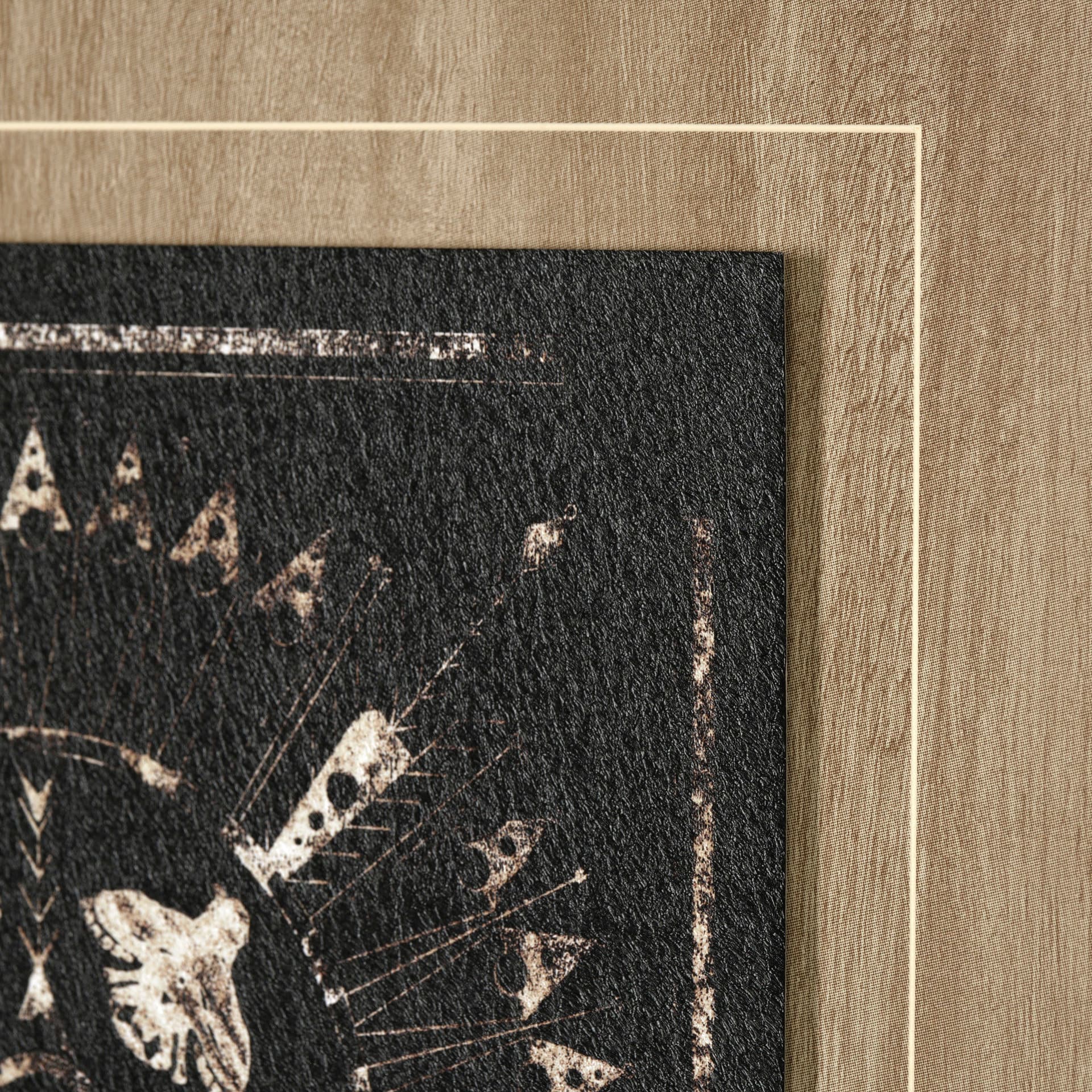 Sandpainting-Ink I by Mercana Studio a Hand Embellished Textured Framed Art Print Matted under Glass — product photograph