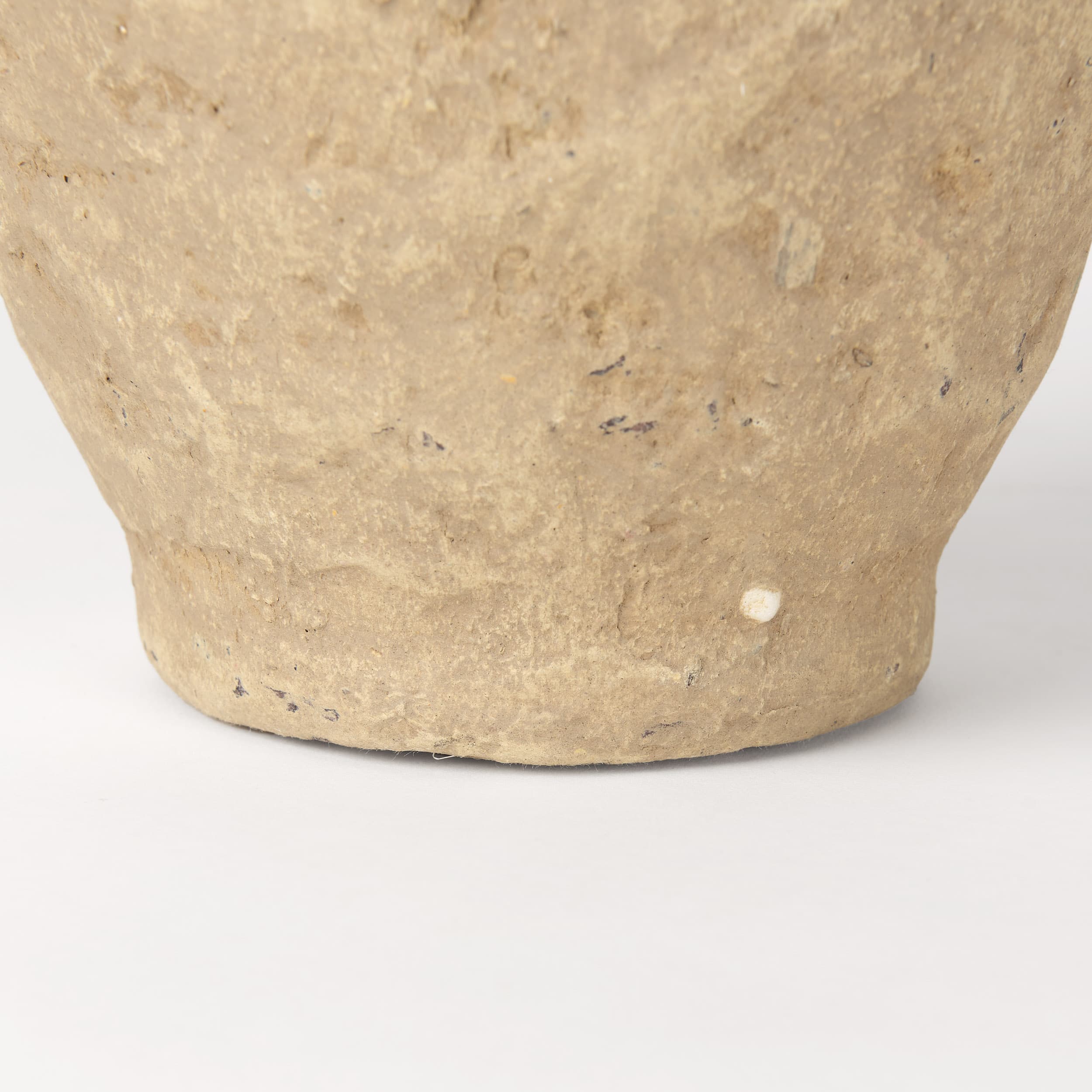 Rundal Small Beige Paper Mache Vase — product photograph