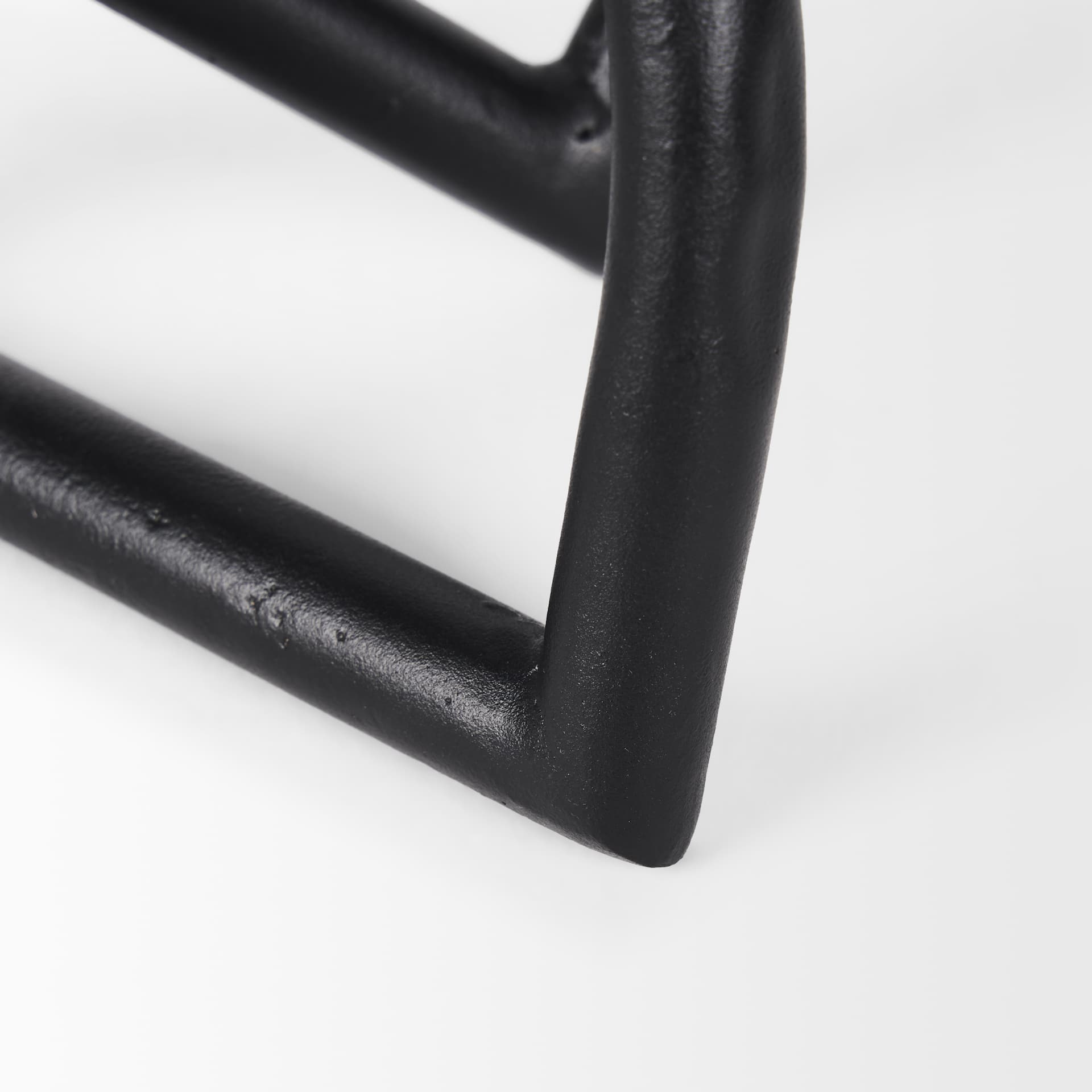 Locke Large Matte Black Metal Decorative Object — product photograph