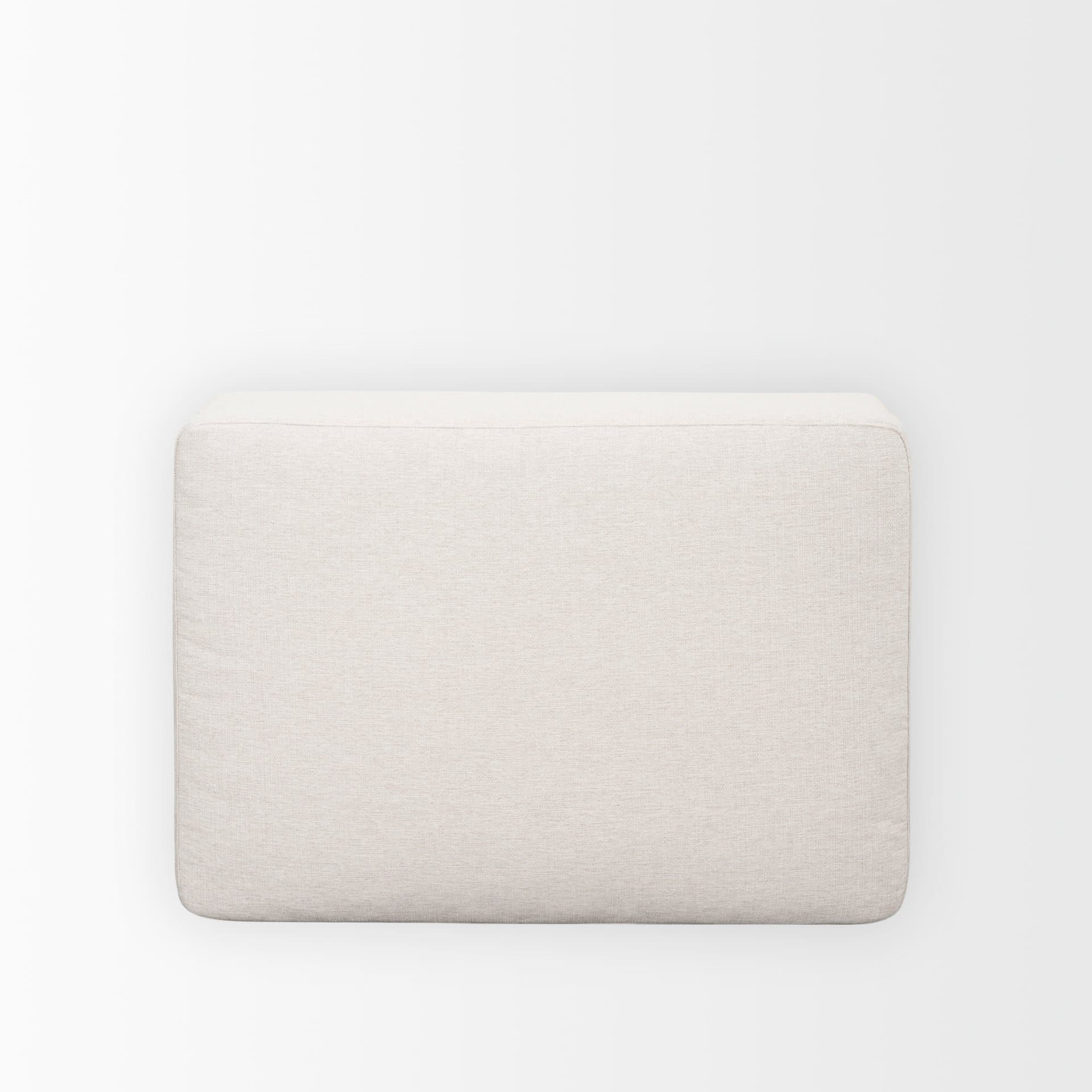 Halston Small Ottoman Oatmeal Performance Fabric — product photograph