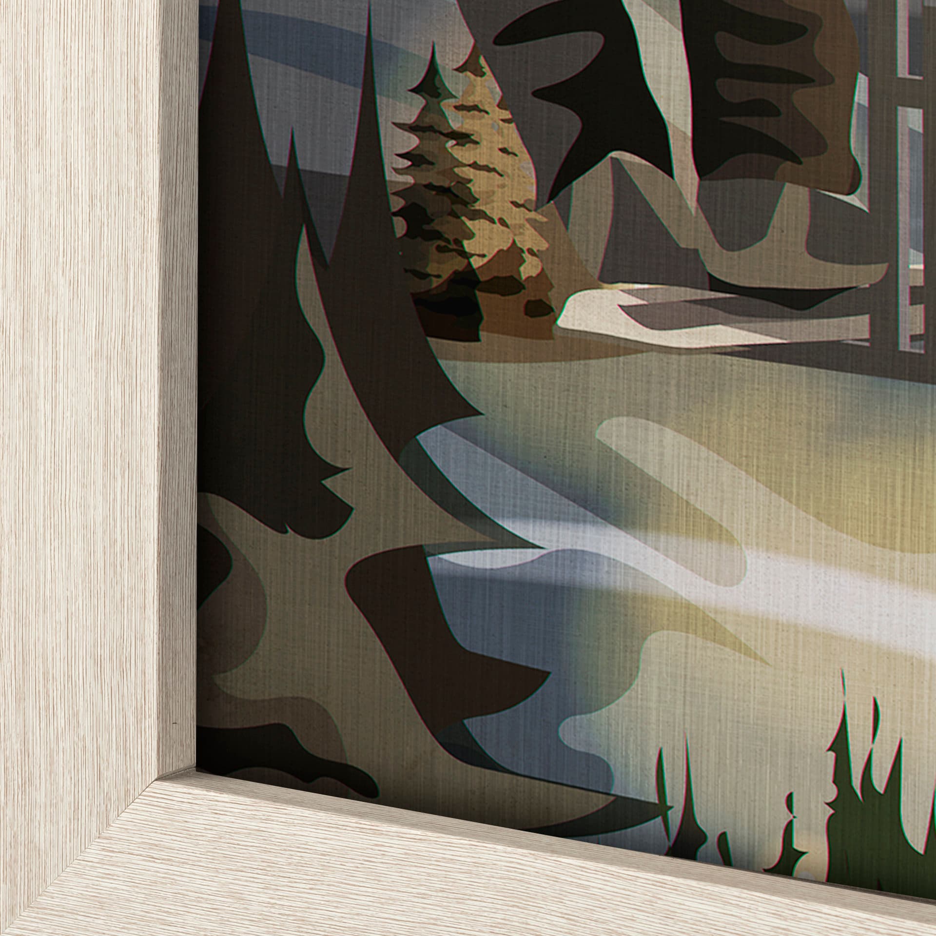 Whistler Go Canada (L) by Mercana Studio a Hand Embellished Decograph Framed Art Print — product photograph