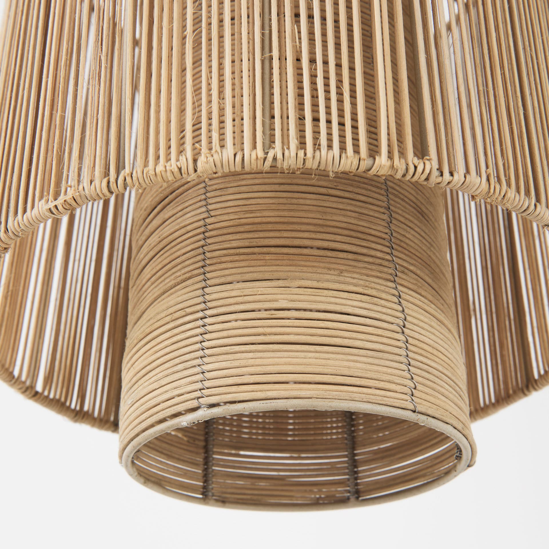 Aviario 14.2 L x 14.2 W x 14.2 H Natural Cane Cylindrical Pendant Light — product photograph