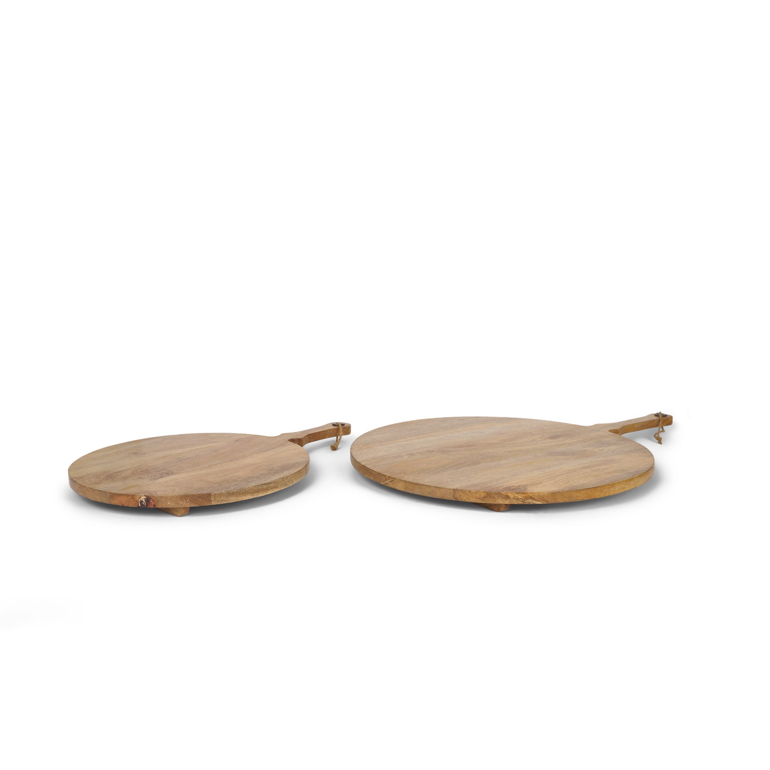 Karana Natural Solid Wood Round Serving Boards — product photograph