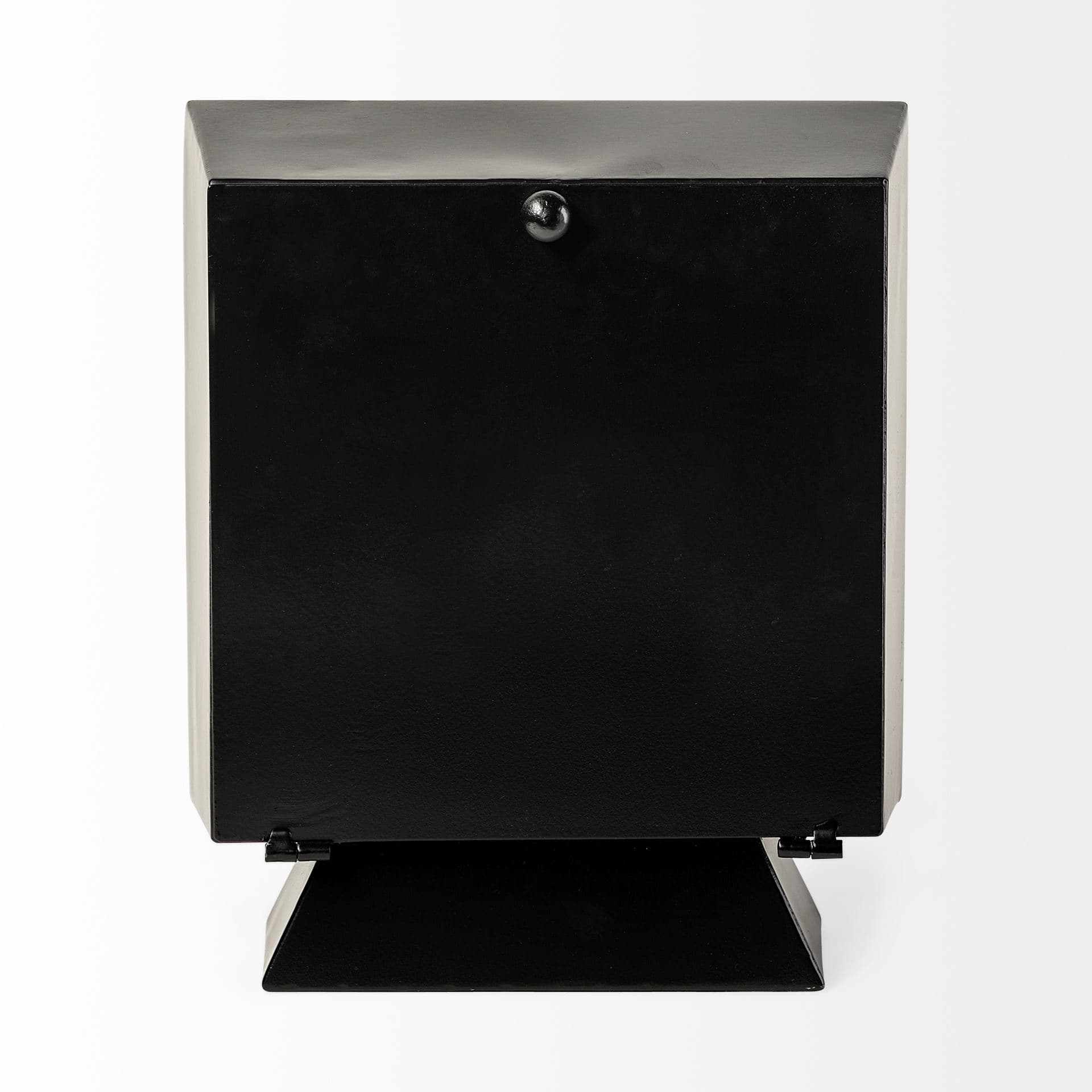 Ralph I Black Metal Square Table Clock — product photograph