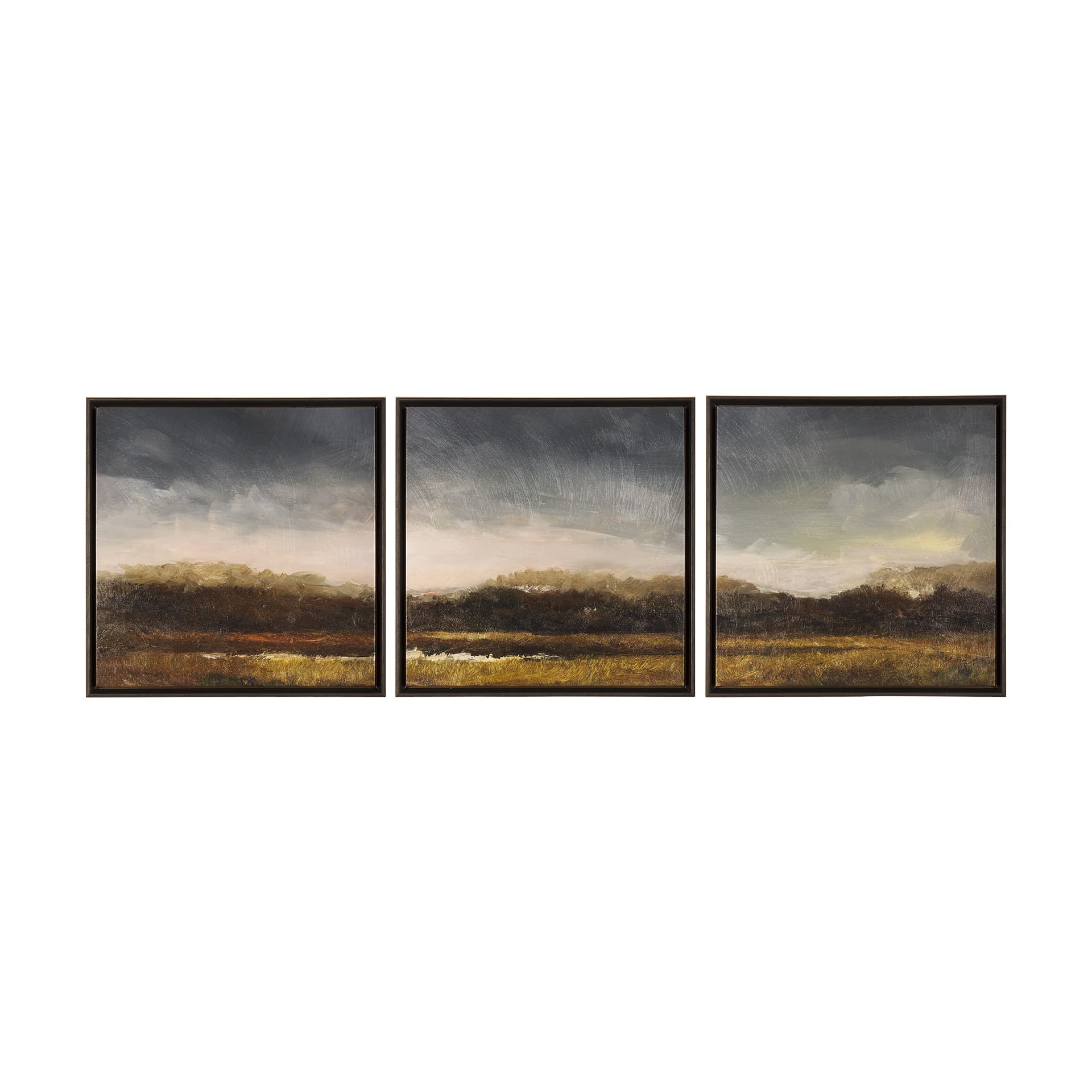 Rainy Landscape by Mercana Studio a Hand Embellished Textured Framed Canvas — product photograph
