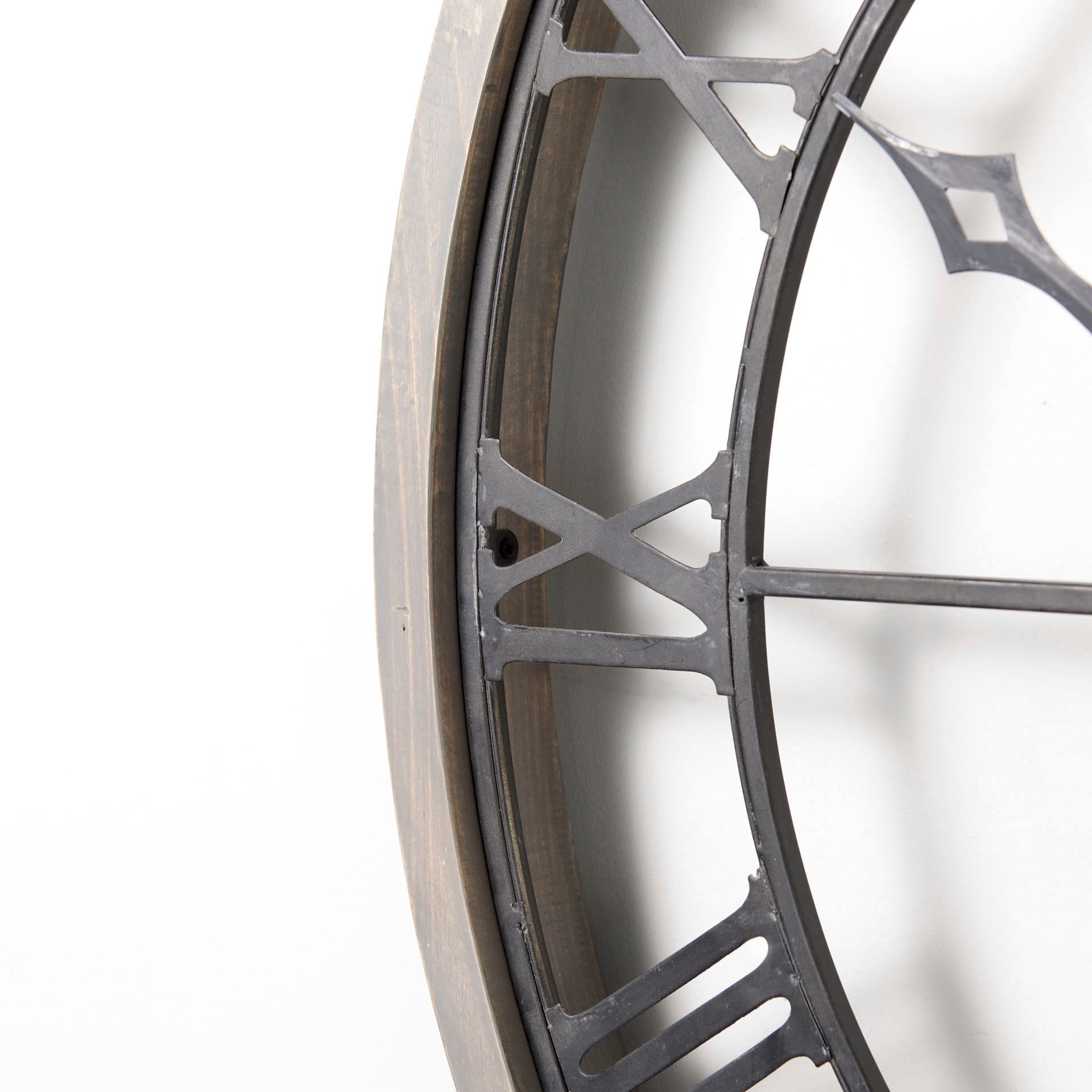 Mething Gray 31.5" Large Farmhouse Wall Clock — product photograph