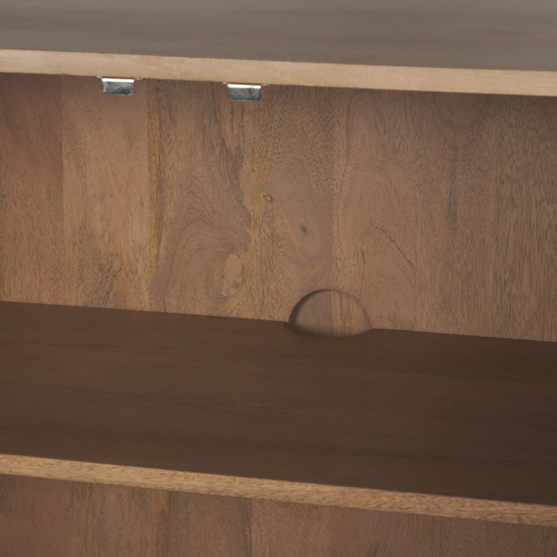 Phil Light Brown Wood 2 Door 3 Shelves Open Shelving Unit — product photograph