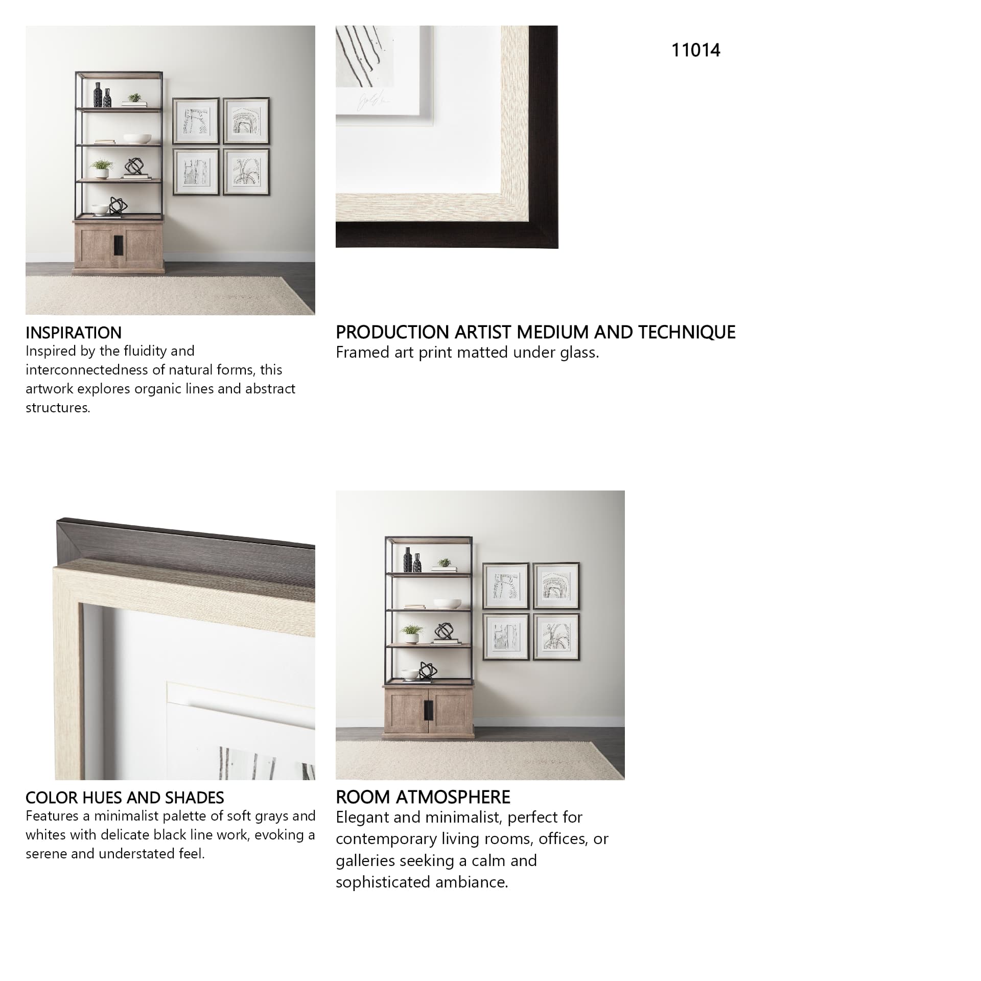 Custom Abstract Logic IV by June Vess a Framed Art Print Matted under Glass — in a styled room