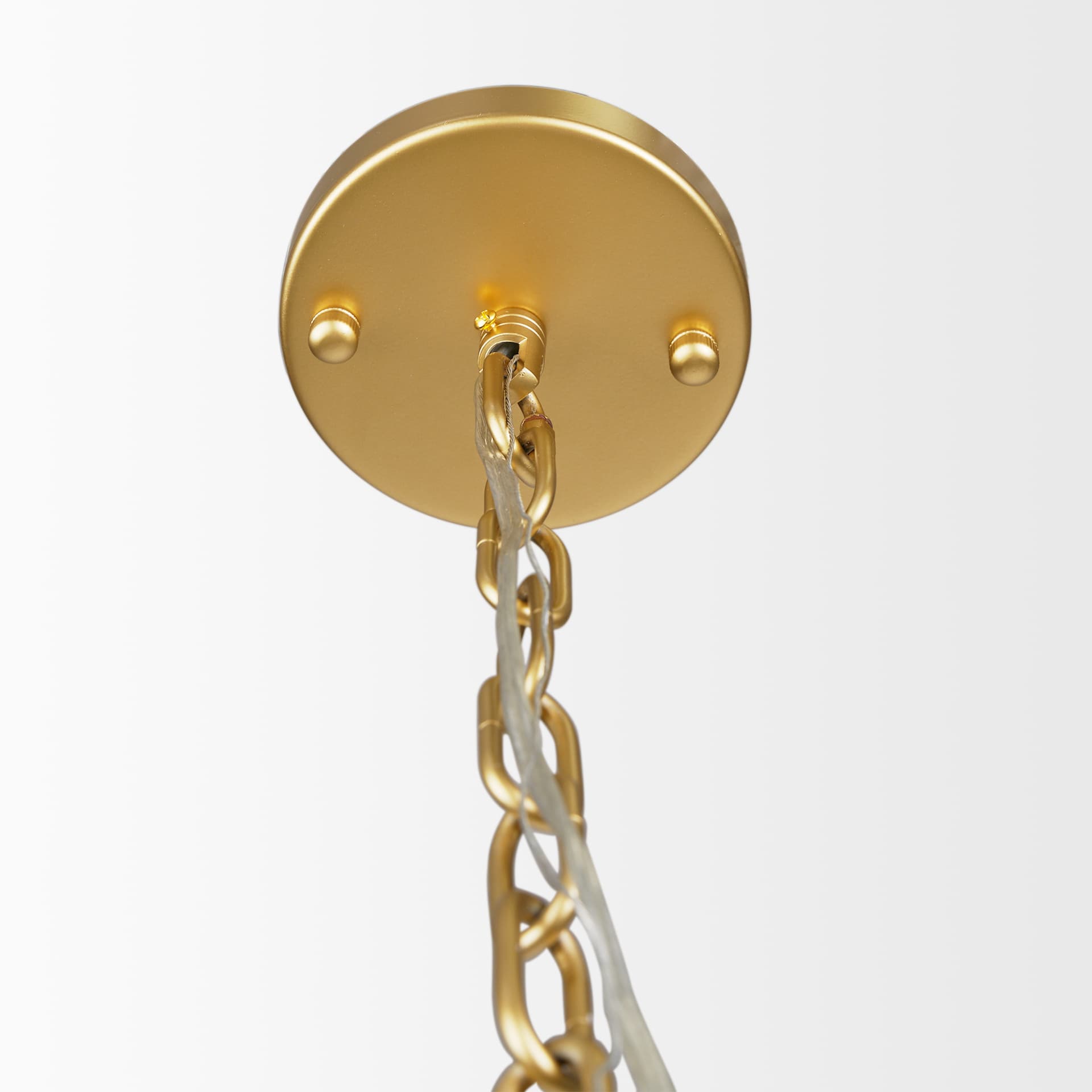 Edie Brushed Gold Metal w/ Frosted Glass Globe 1-Light Pendant — product photograph