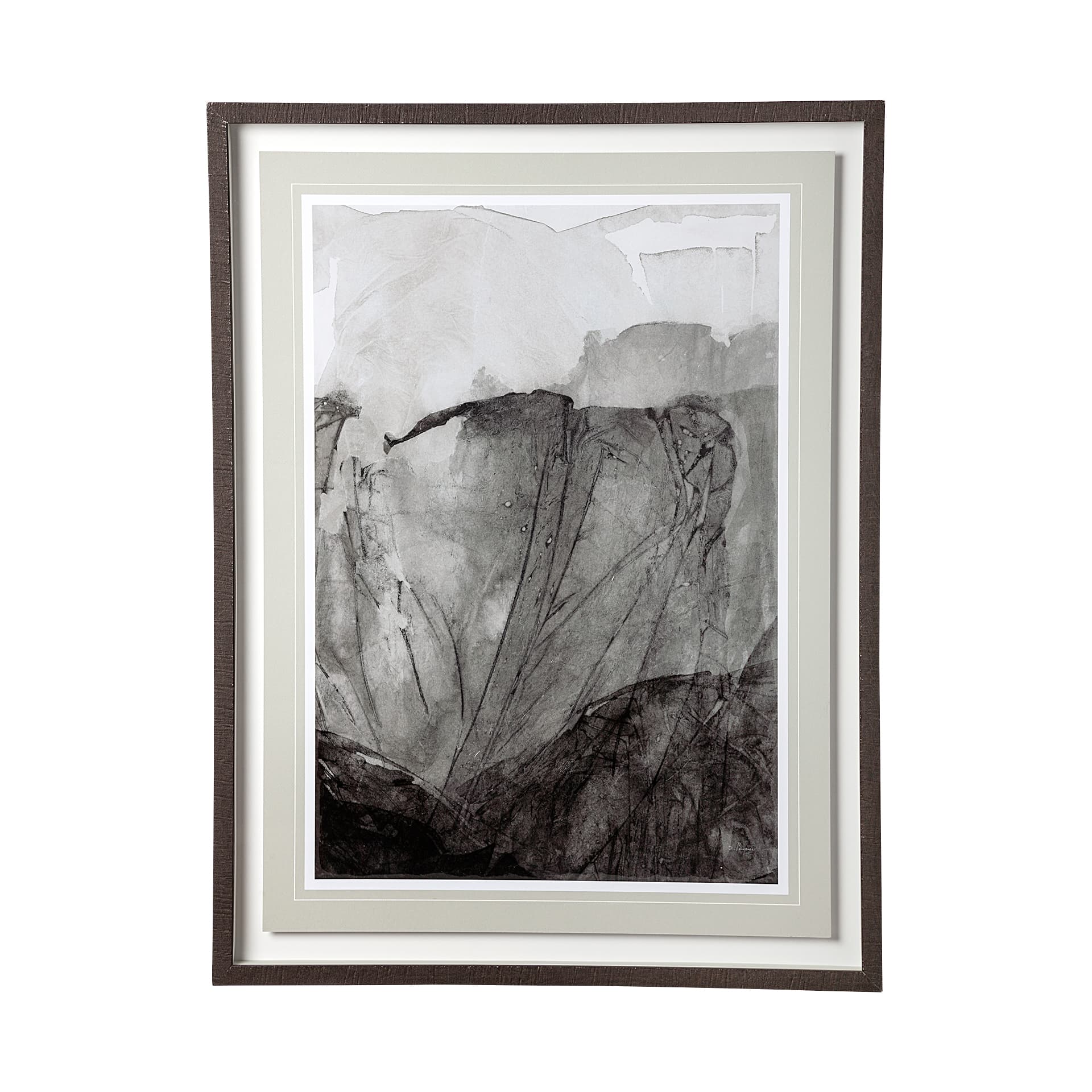 Rising Ridge II by Mercana Studio a Hand Embellished Textured Framed Art Print Matted under Glass — product photograph