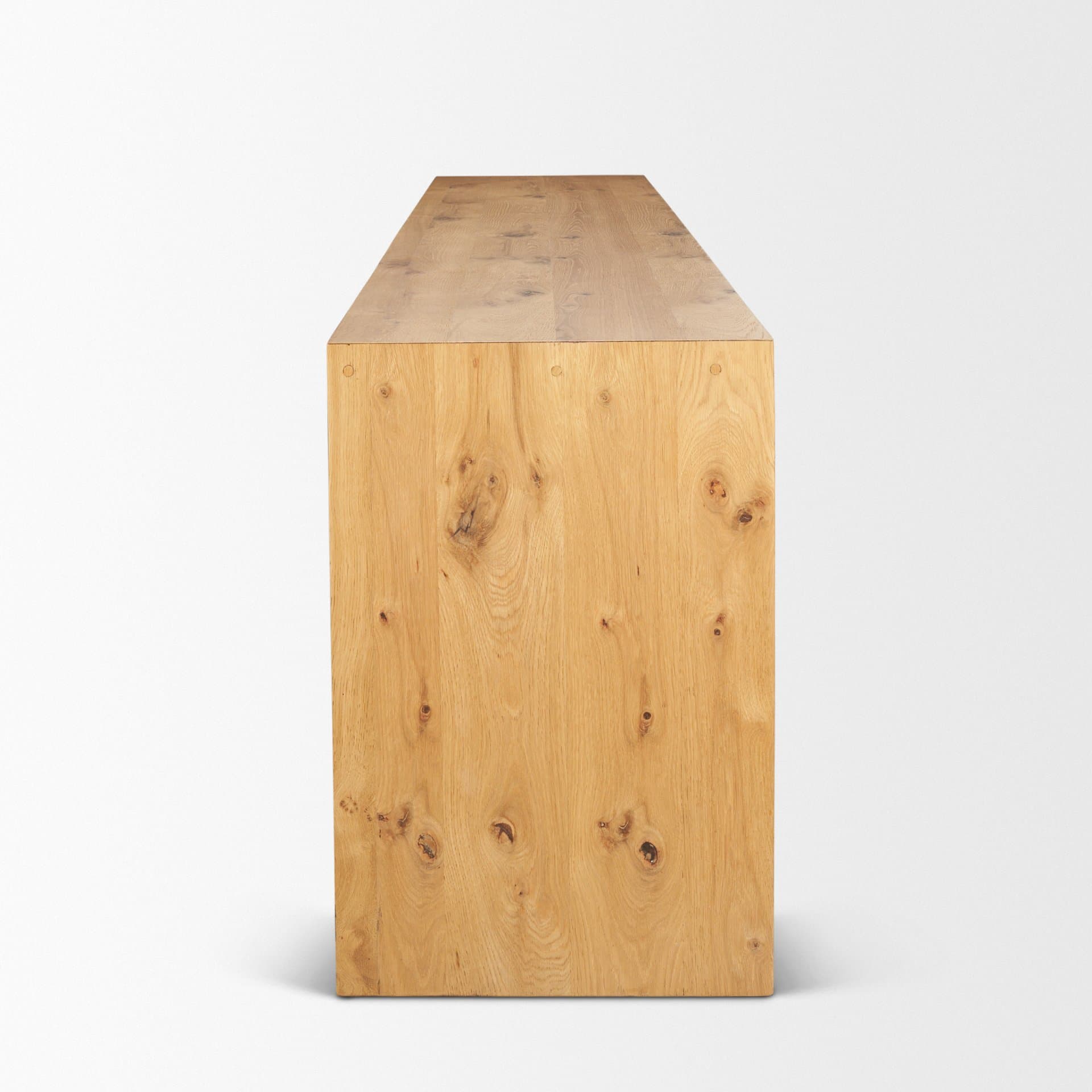 Belford 94" Light Brown Oak Wood Media Console — product photograph