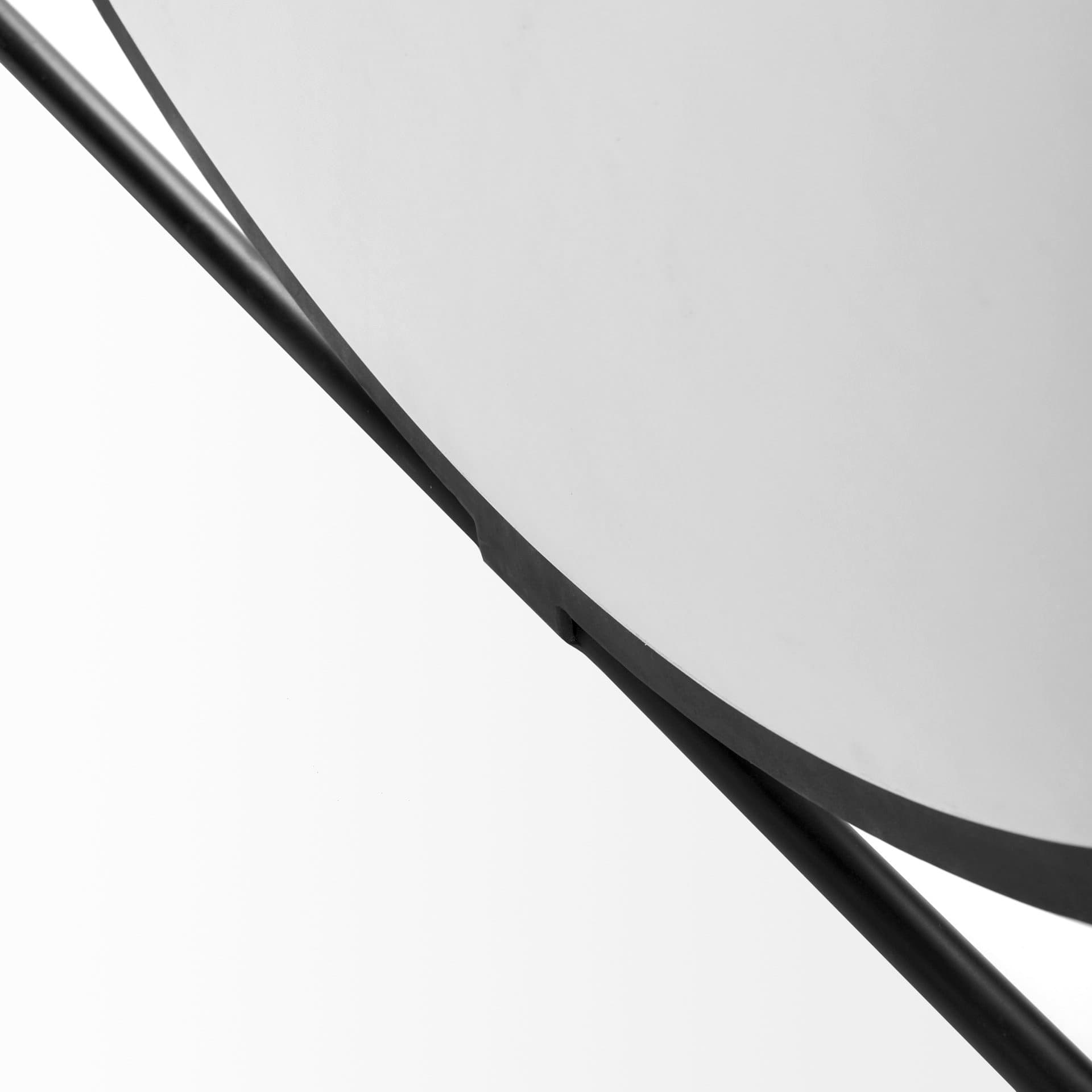 Austen 36L x 36W x 14.5H Round White Marble Top W/ Black Metal Frame Coffee Table — product photograph