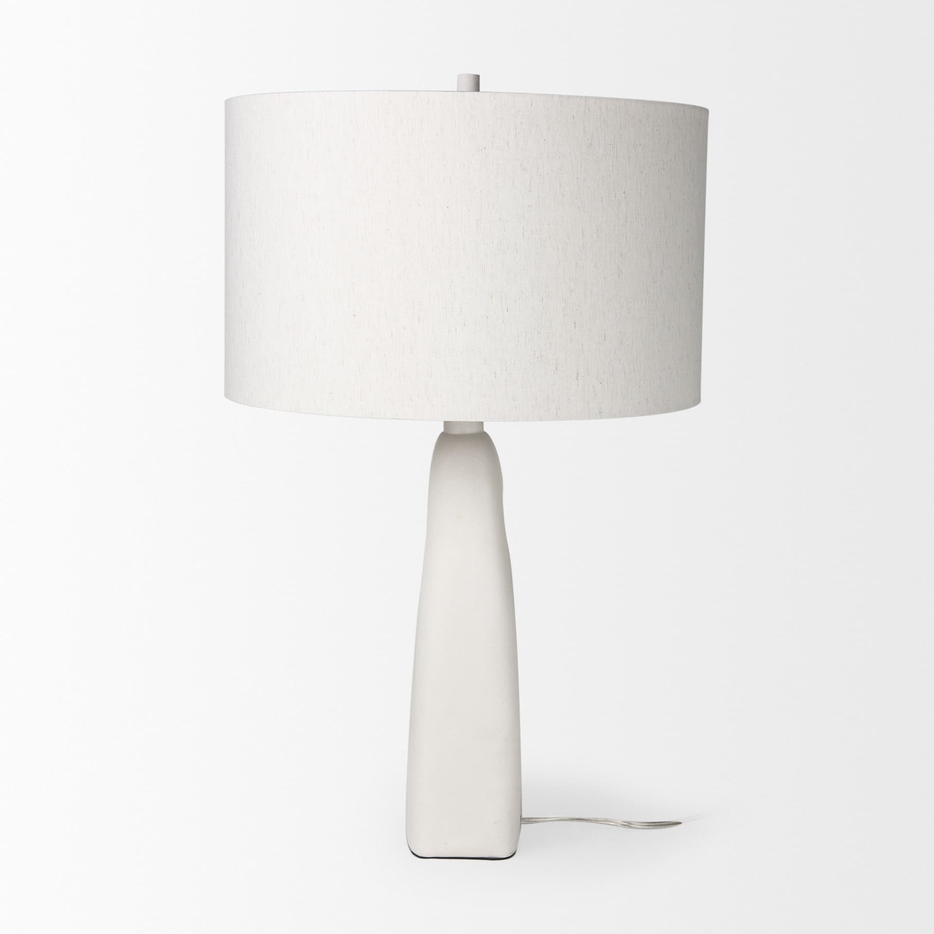 Tao 20.0L x 20.0W x 33.0H Cream Base W/White Shade Table Lamp — product photograph