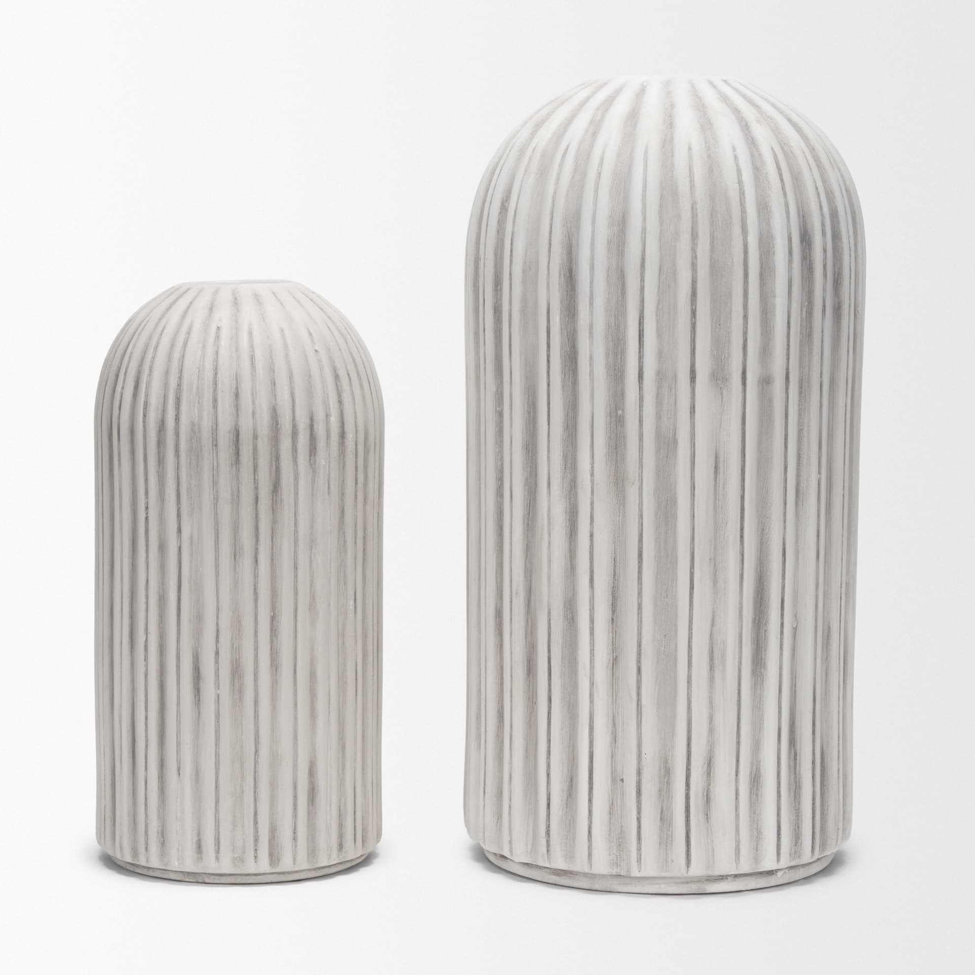 Ummi Small Off White w/ Gray Antiquing Ceramic Vase — product photograph