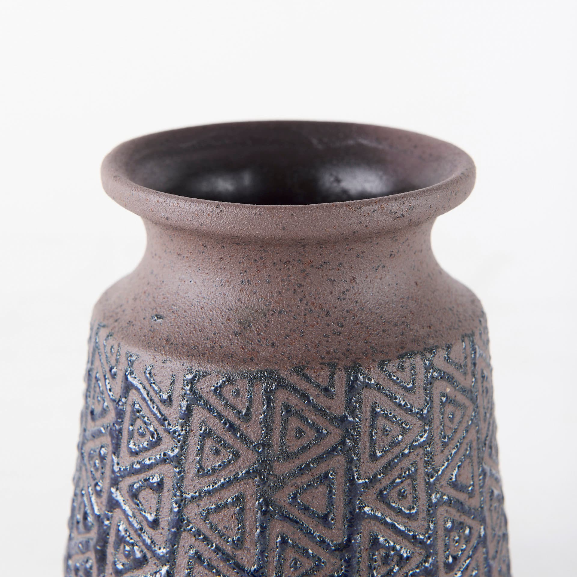 Sefina I Small Brown/Black Patterned Ceramic Vase — product photograph