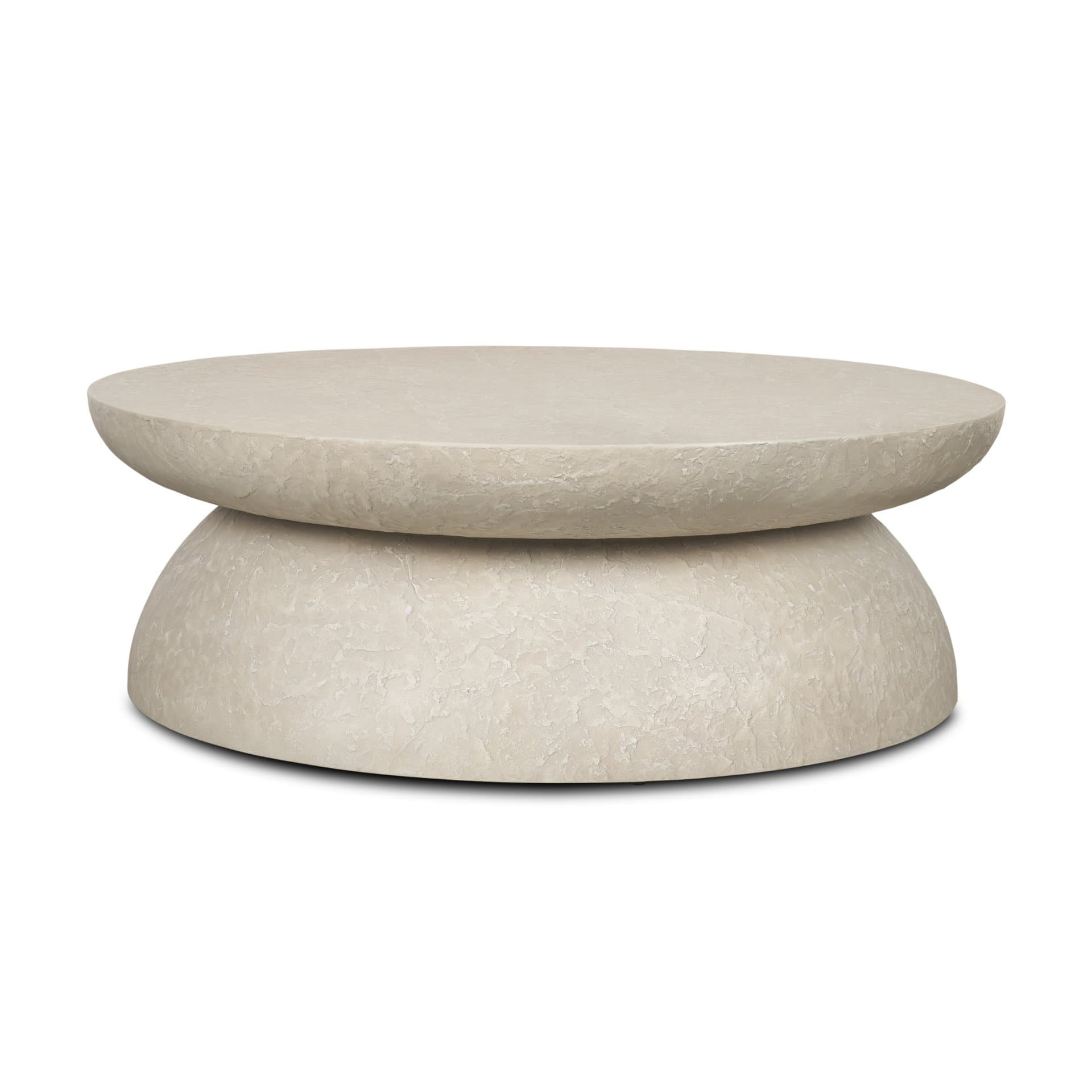 Mesa 48" Round Stone Finish Coffee Table — product photograph