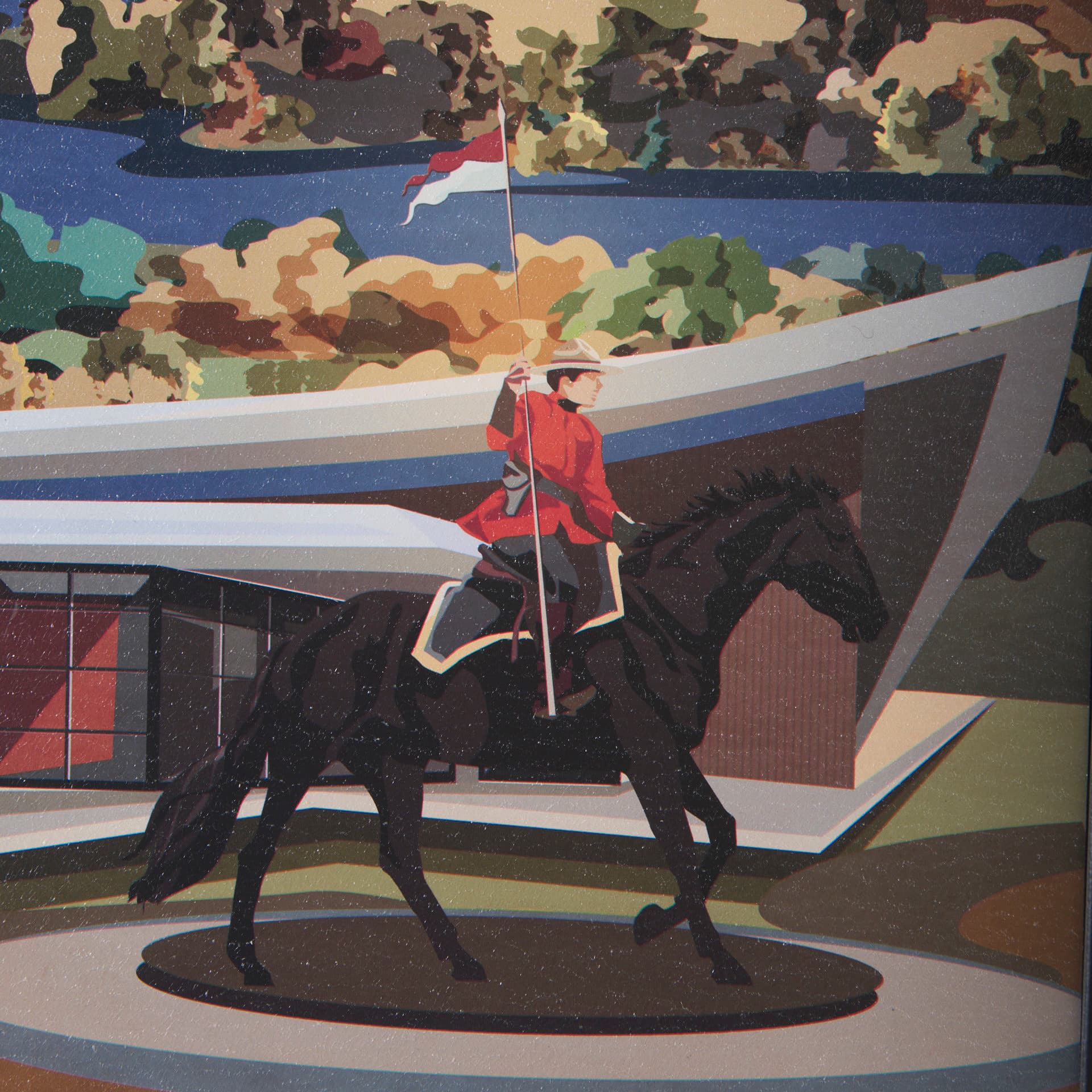 Regina Go Canada (SM) by Mercana Studio a Hand Embellished Decograph Framed Art Print — product photograph
