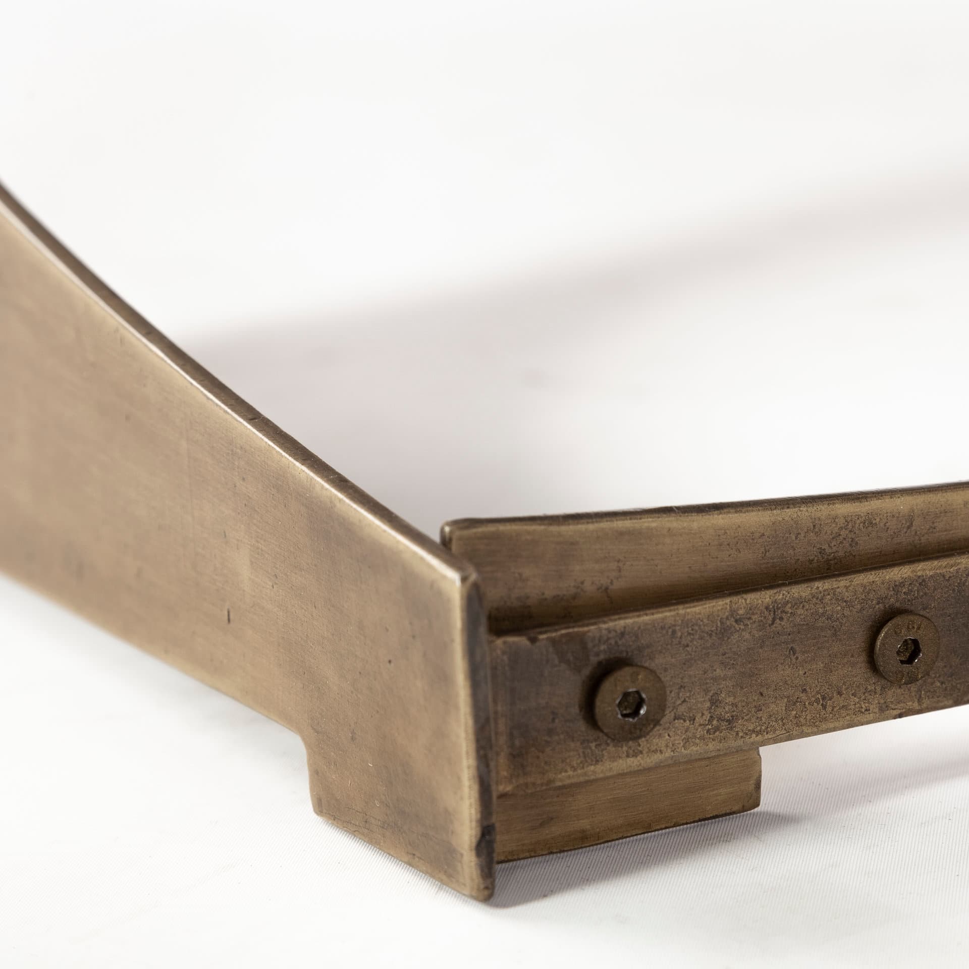 Reinhold 49" Round White Marble Top Gold Metal Base Coffee Table — product photograph