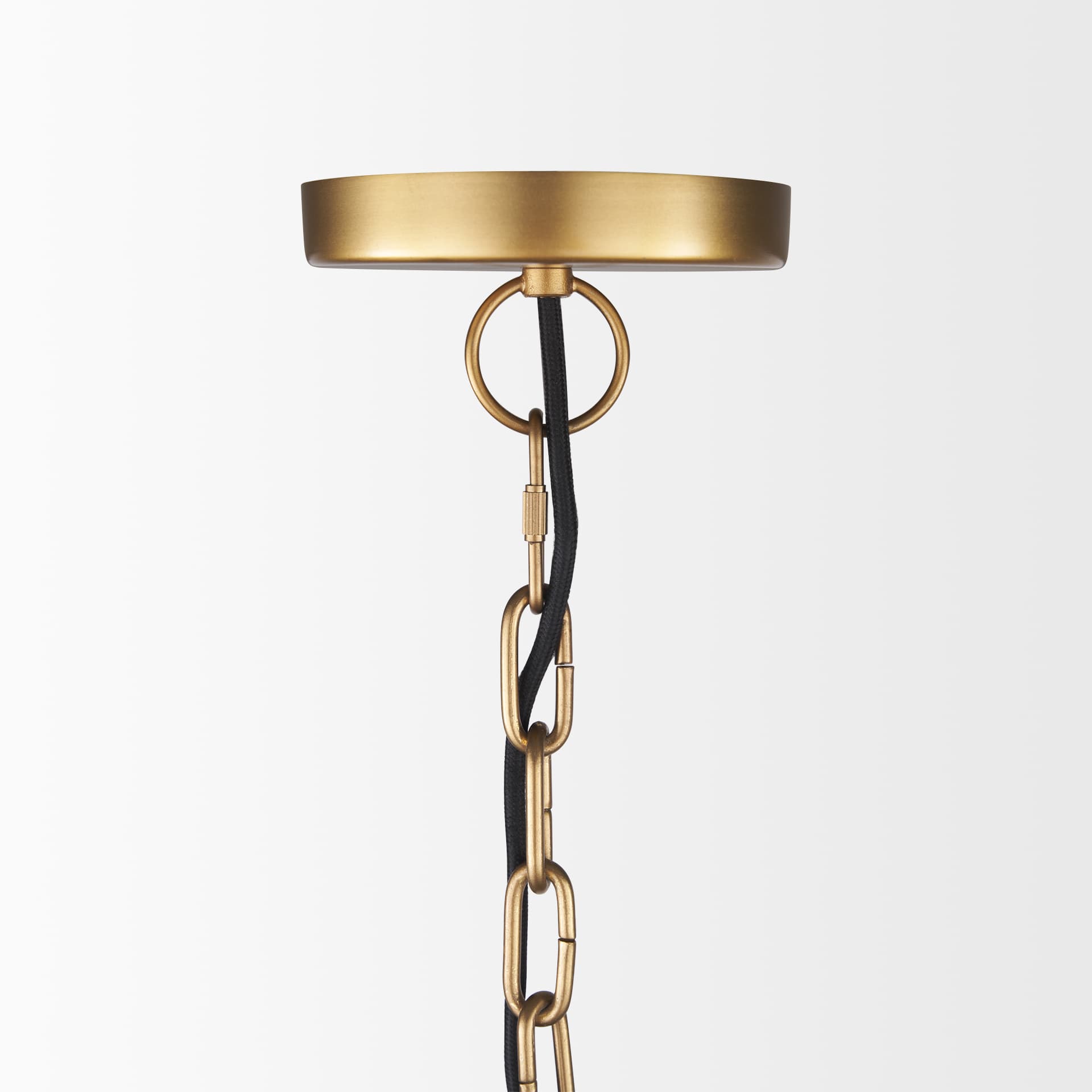 Karina 24" Round Brass-tone Hammered Metal Dome Pendant Light — product photograph