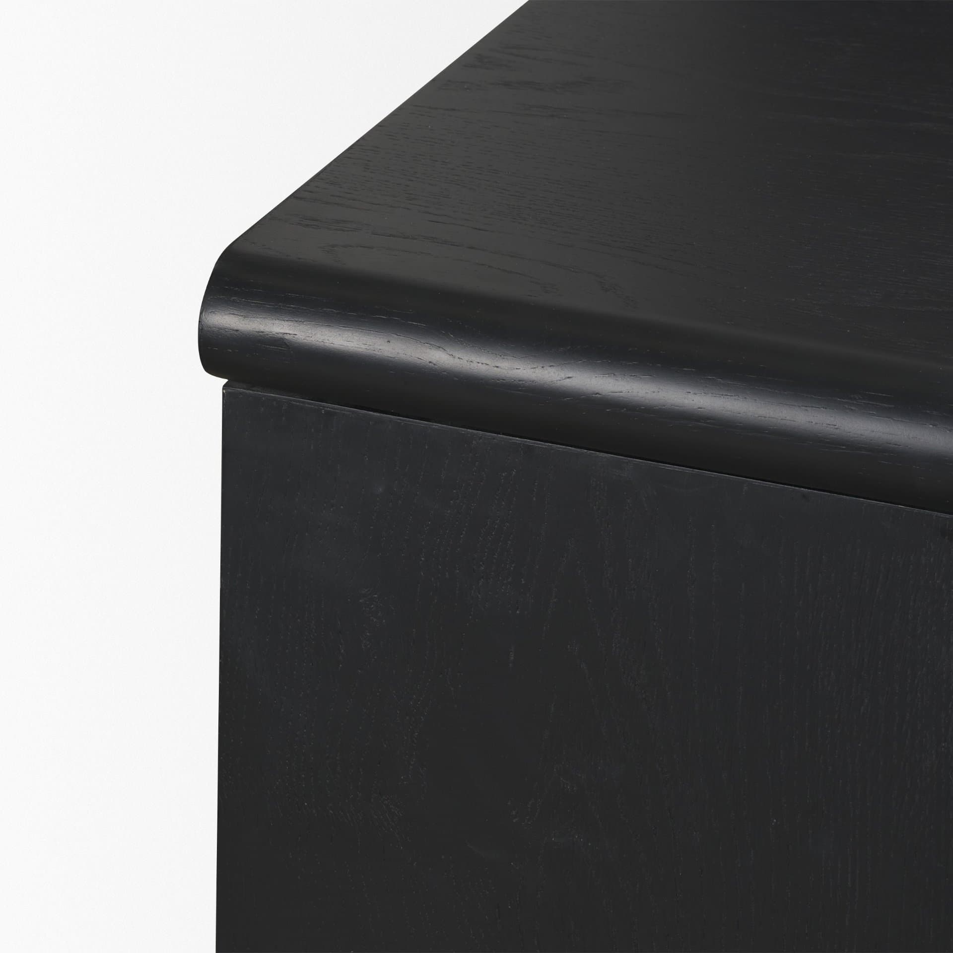 Rowan Black Oak Wood Closed 4 Door Sideboard — product photograph