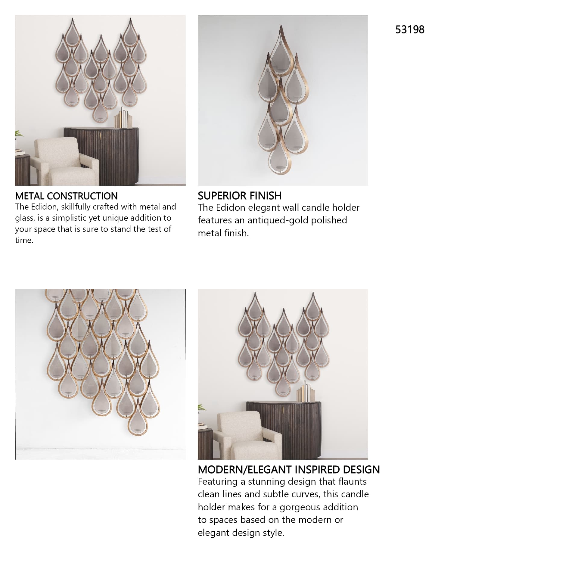 Edidon Wall Candle Holder — in a styled room