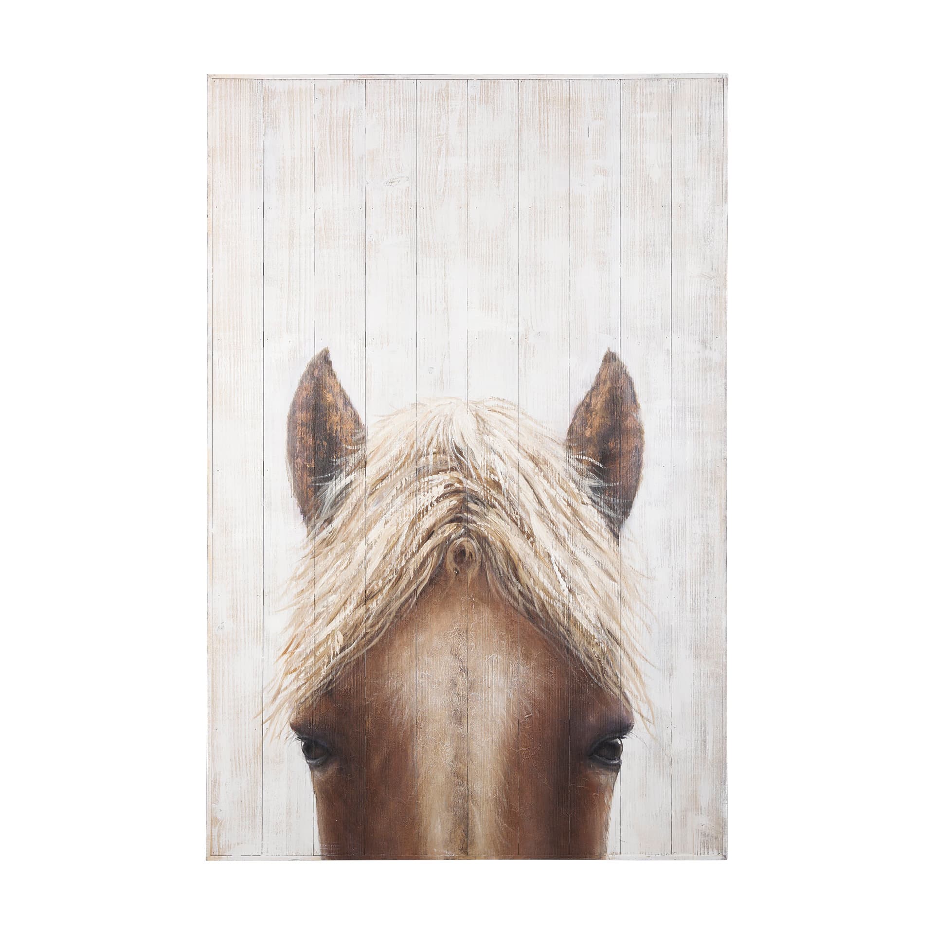 Horse Fringe Painting on Wood — product photograph