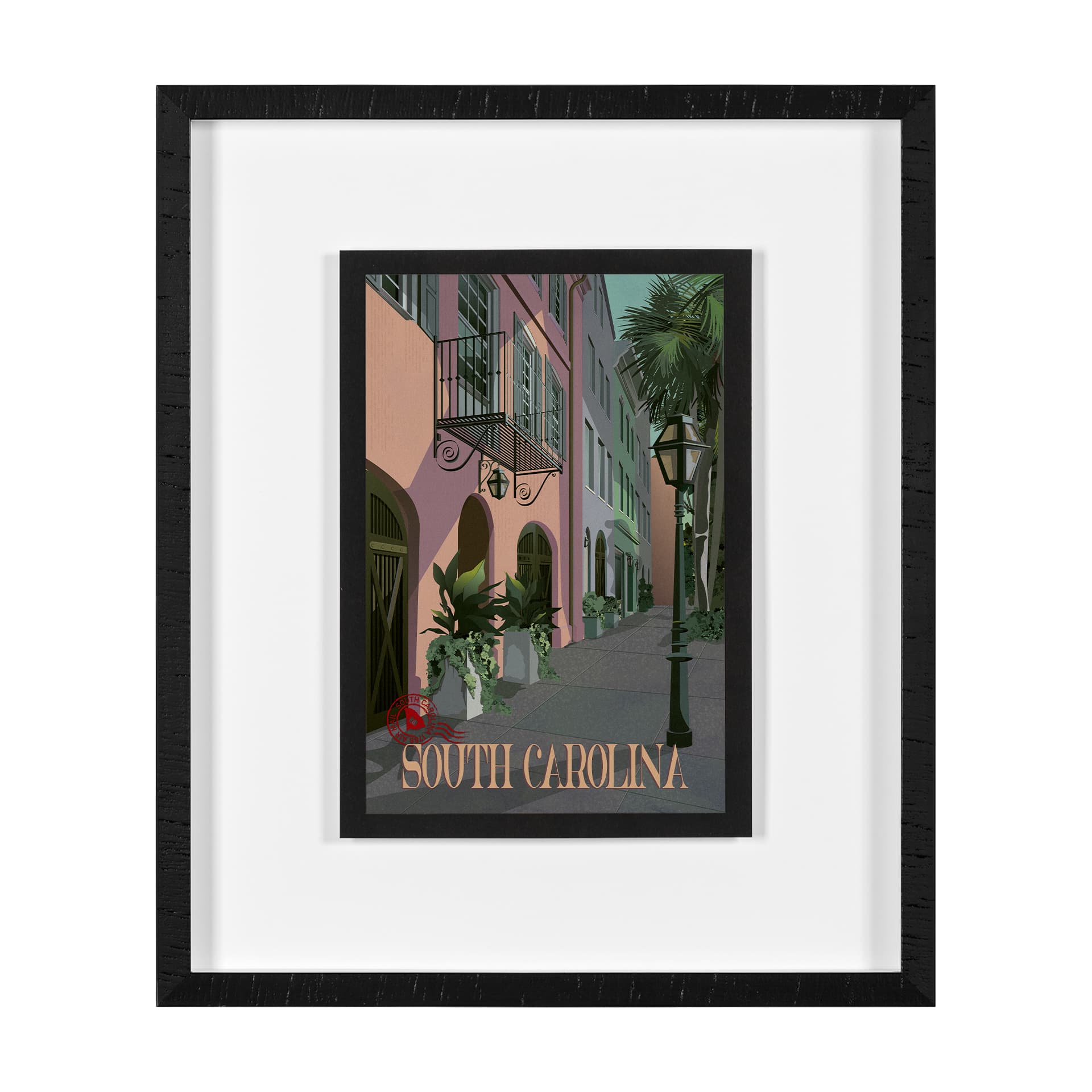 South Carolina Go USA (M) by Mercana Studio a Framed Art Print Matted under Glass — product photograph
