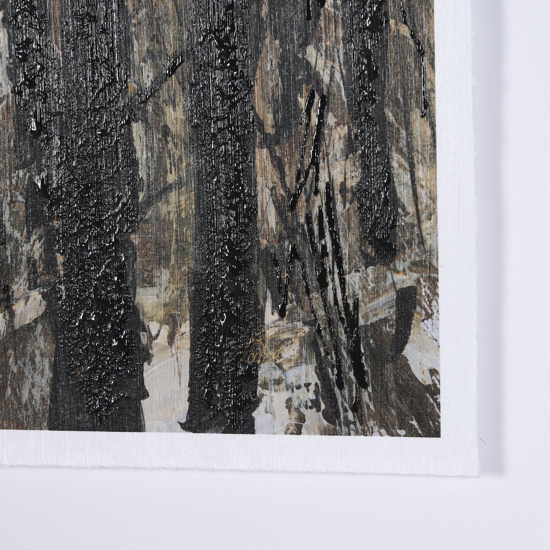 Forest View II by Mercana Studio a Hand Embellished Textured Framed Art Print Matted under Glass — product photograph