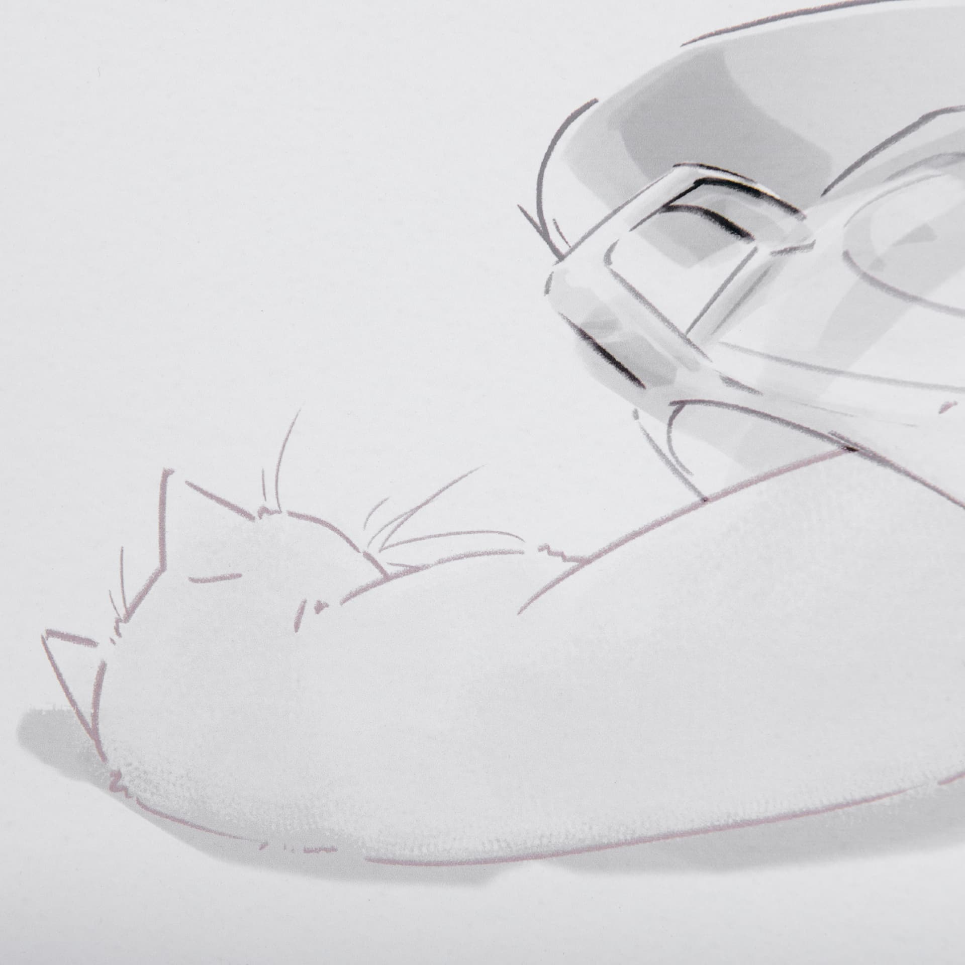 Coffee Cat by Mercana Studio a Framed Art Print Matted under Glass — product photograph