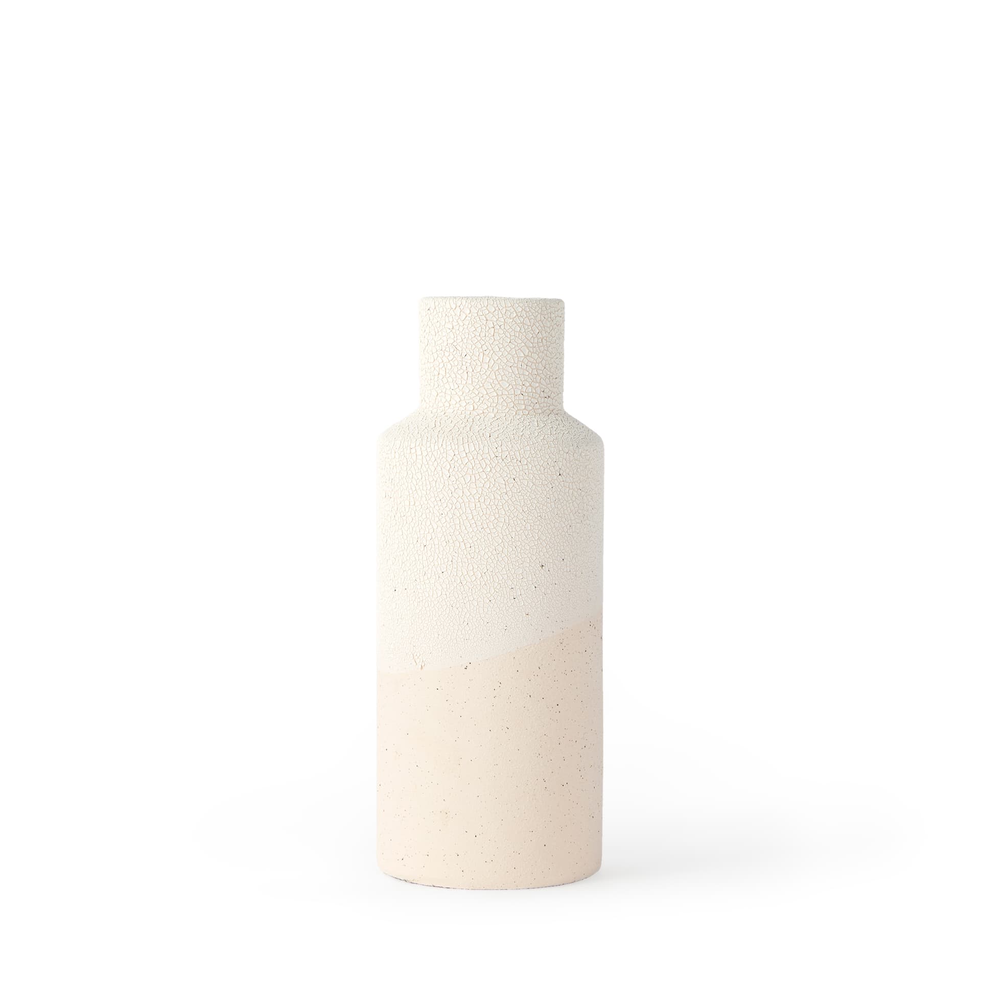 Salar 4.5L x 4.5W x 11.0H Cream Gourd Style Crackled Ceramic Vase — product photograph