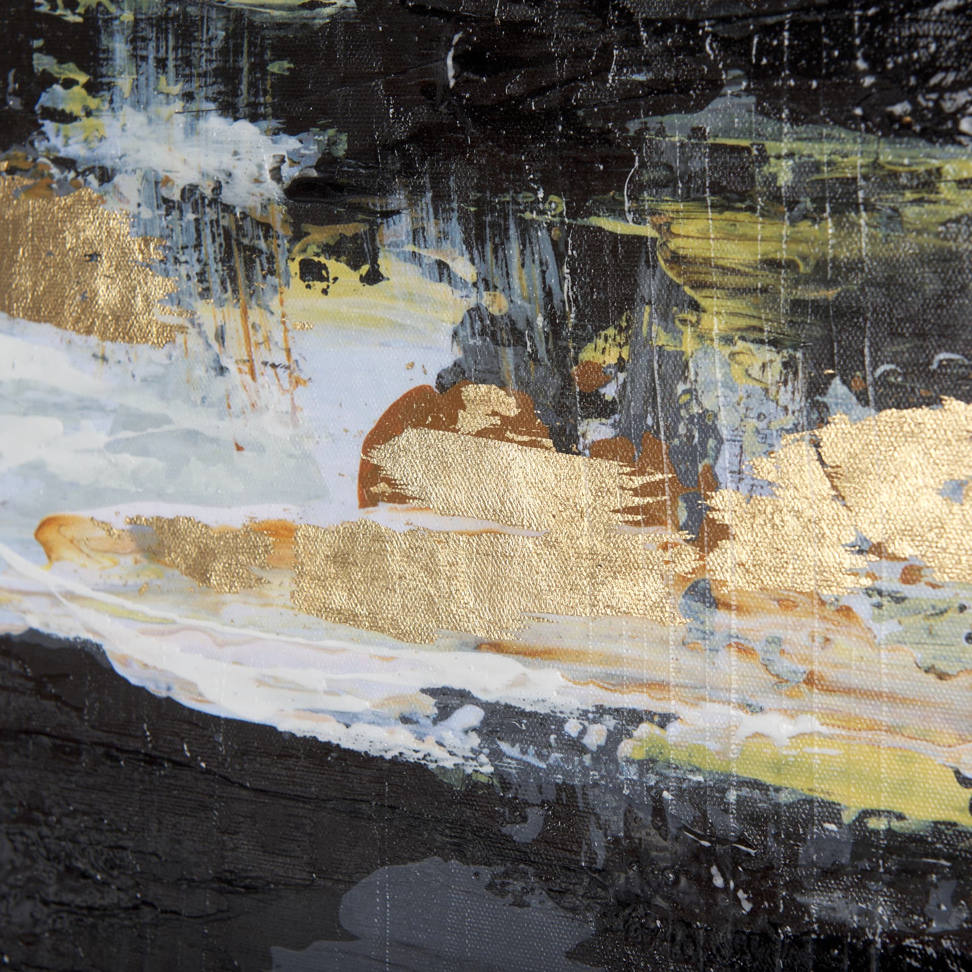 Silver and gold inspiration III by Mercana Studio a Hand Embellished Textured Canvas — product photograph