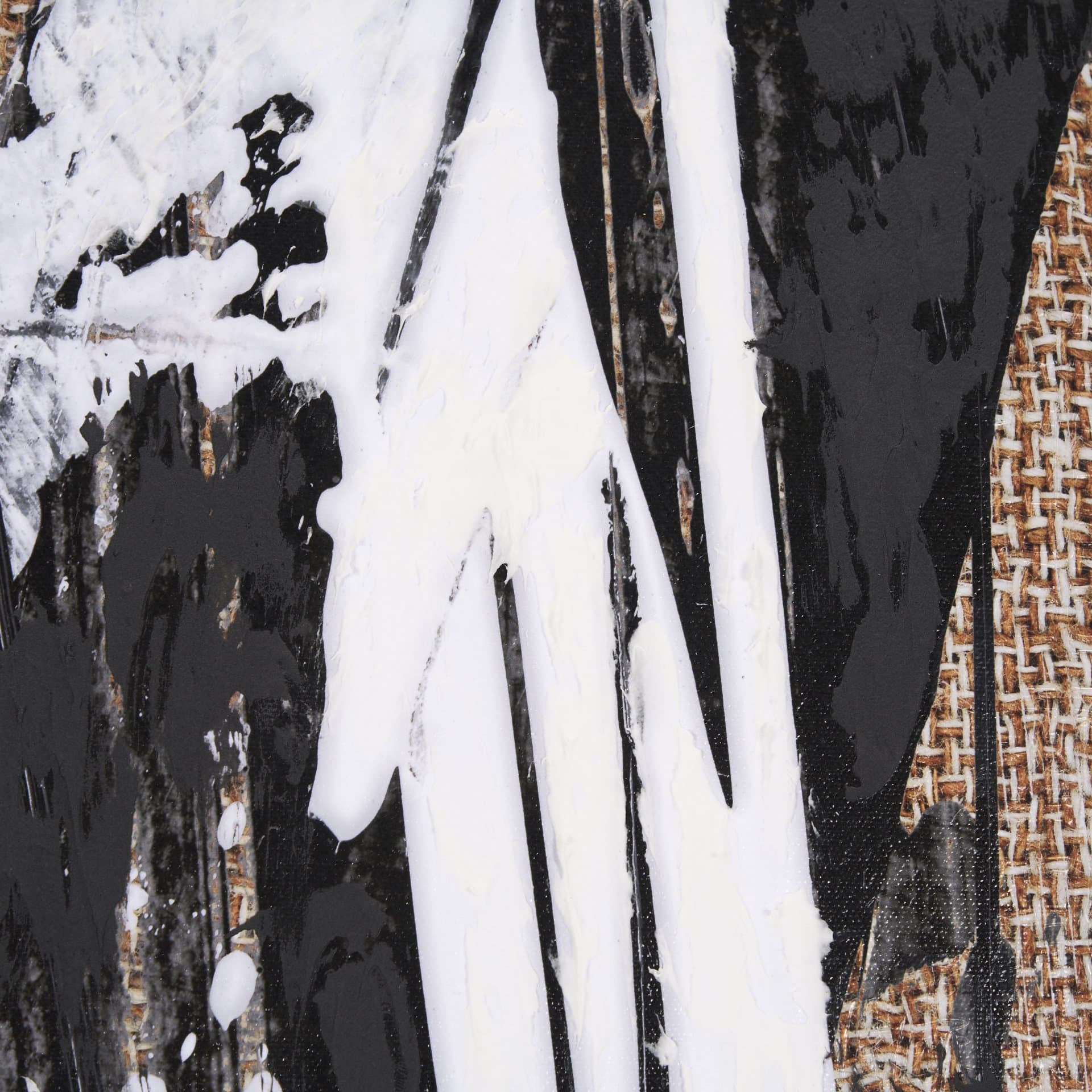 Meshy I by Mercana Studio a Hand Embellished Textured Framed Art Print — product photograph