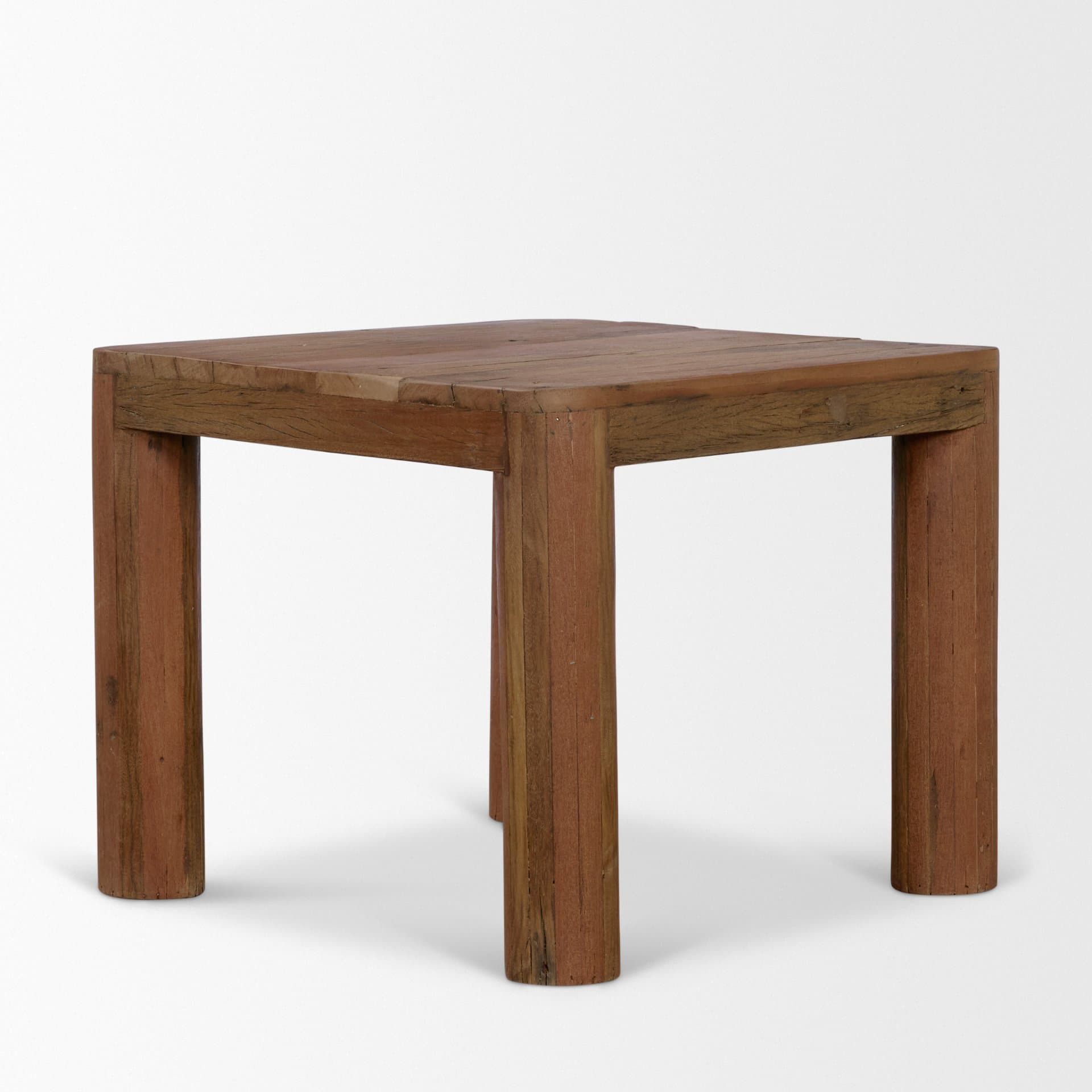 Hewitt Square Smooth Reclaimed Wood Side Table — product photograph