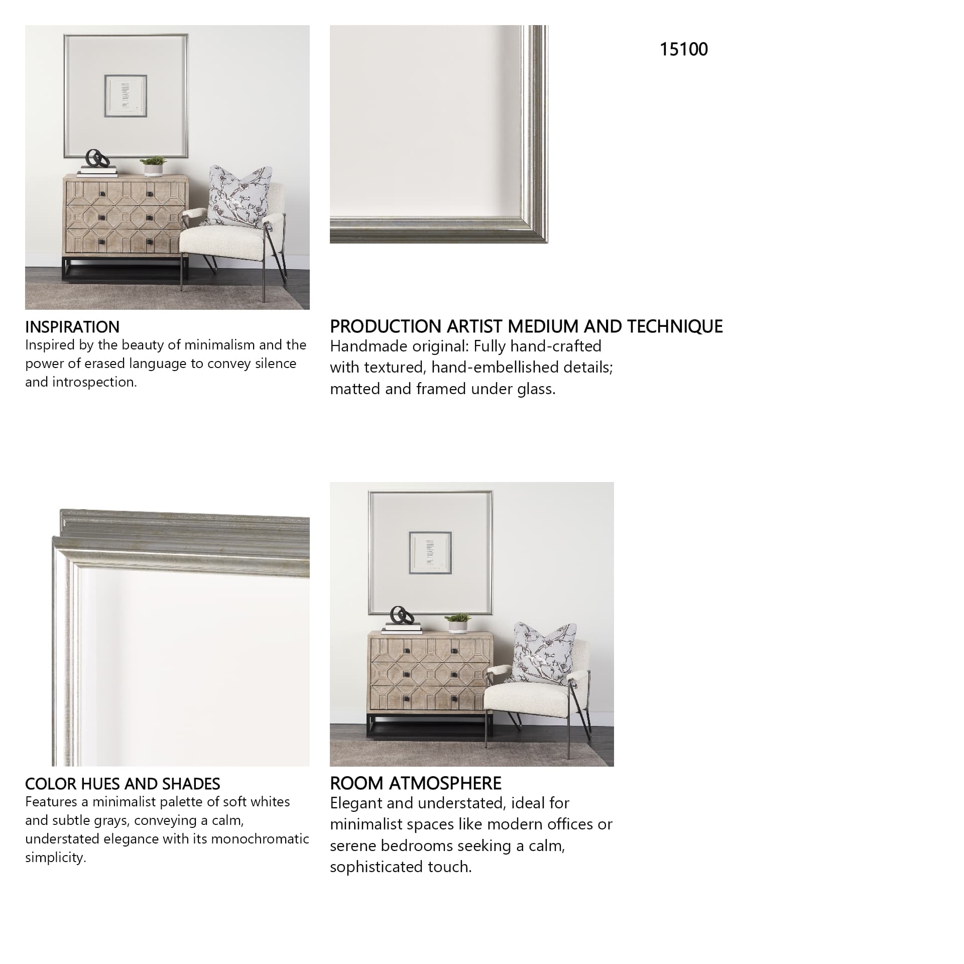 Short Straw I by Studio M a handmade Original Framed Artwork under Glass — in a styled room