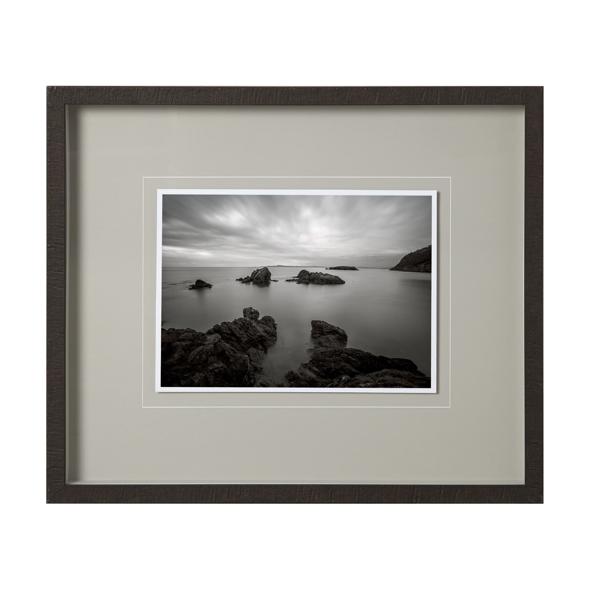 Rocky Coastline, Rosario Beach by Bisig, Steve a Framed Photo Art Print Matted under Glass — product photograph