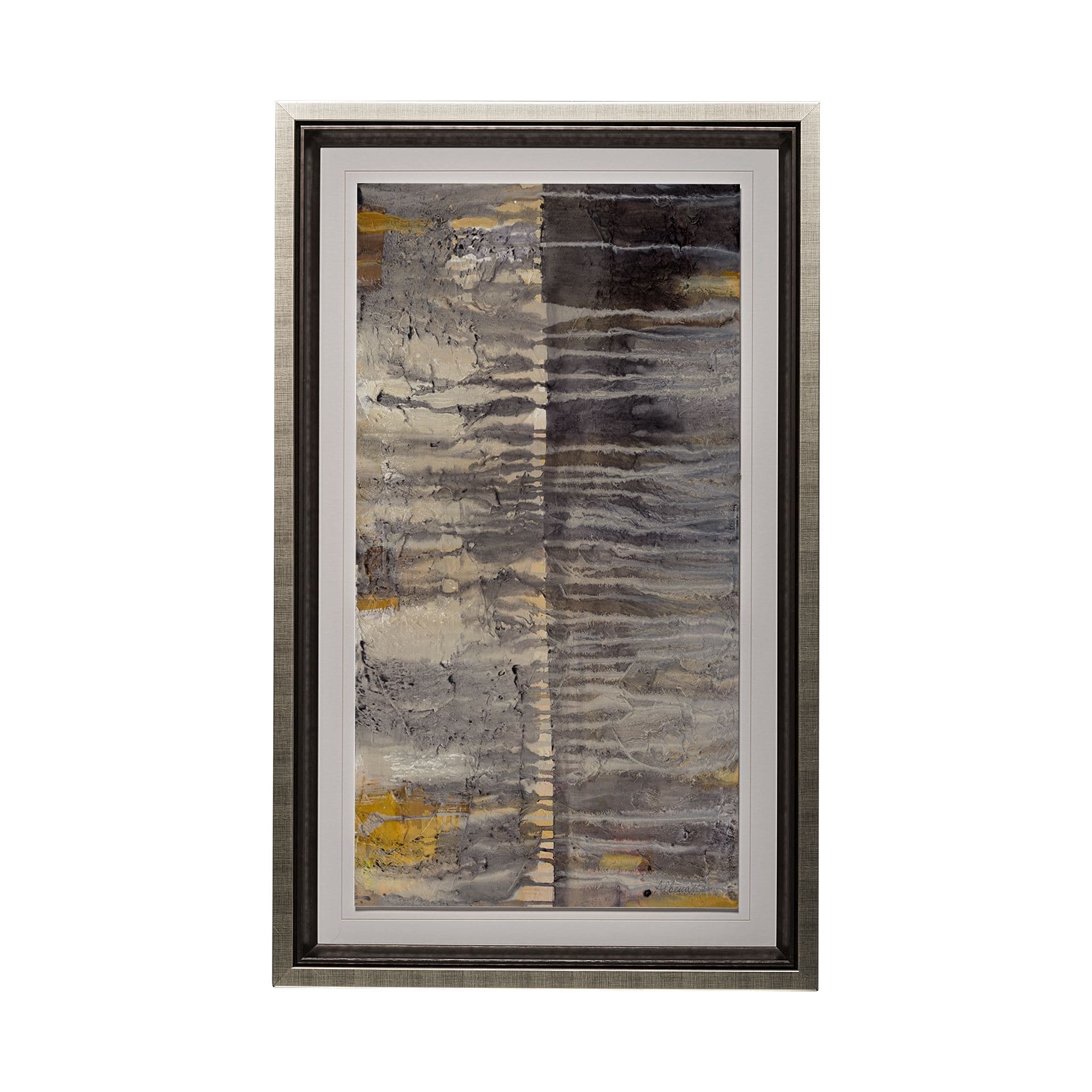 Tectonic II by Albena Hristova a Hand Embellished Textured Framed Art Print Matted under Glass — product photograph