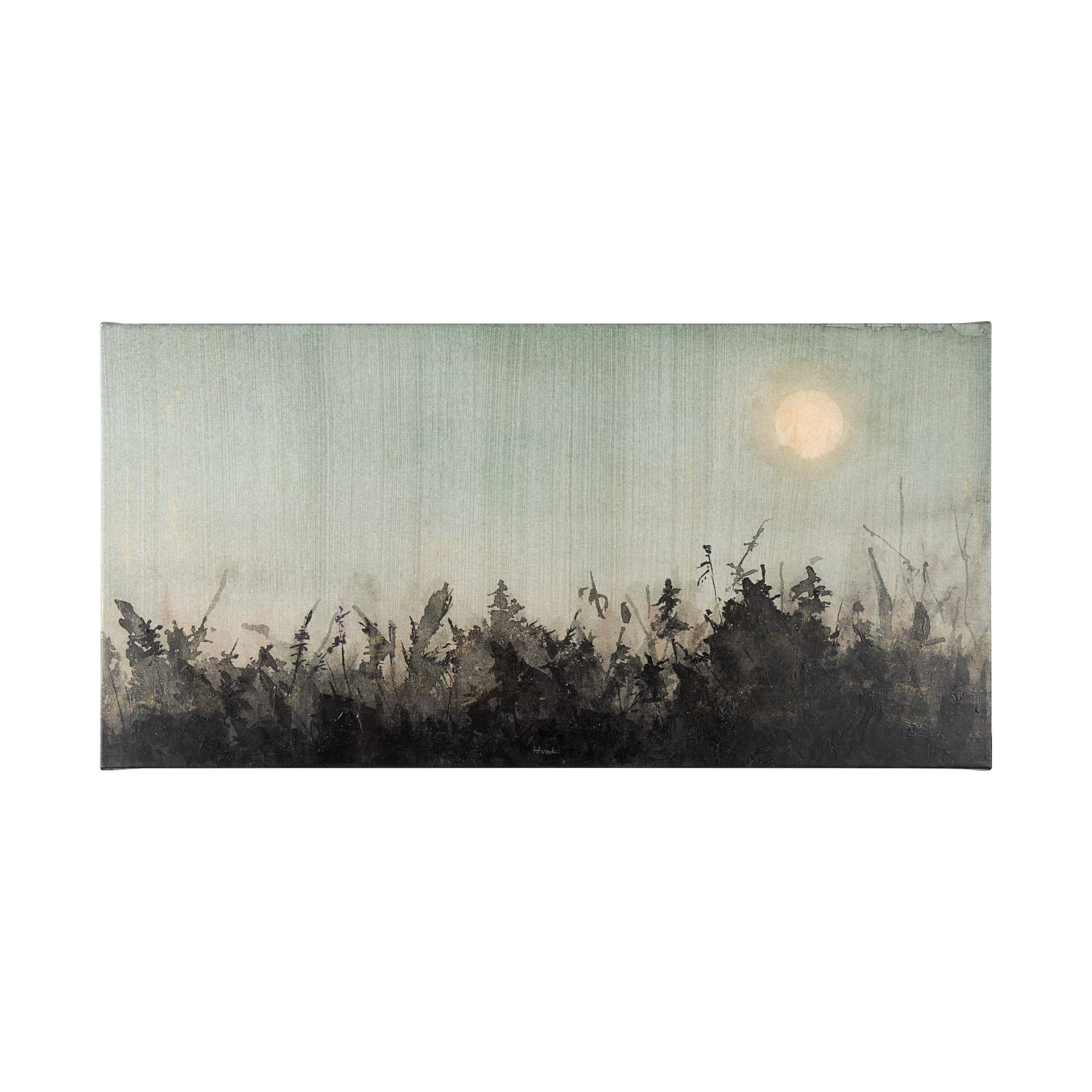 Moon Sets, Sun Rises II by Mercana Studio a Hand Embellished Textured Canvas — product photograph
