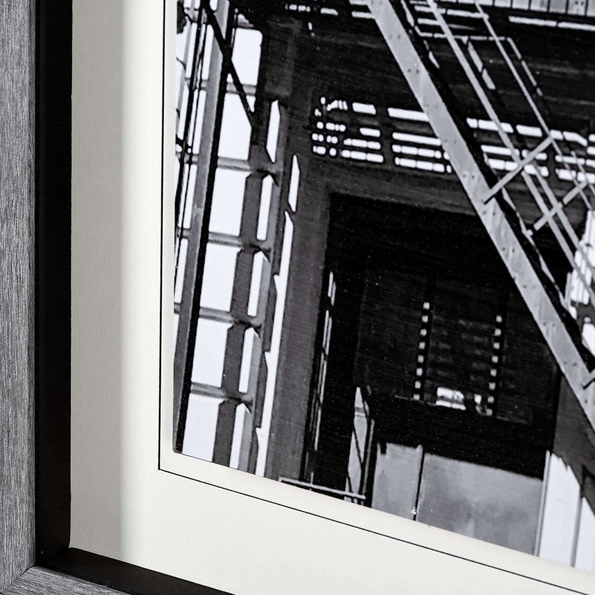 New York Fire Escape by Susan Vizary Photoy Hand Embelished Framed Photo Art Print Matted under Glas — product photograph