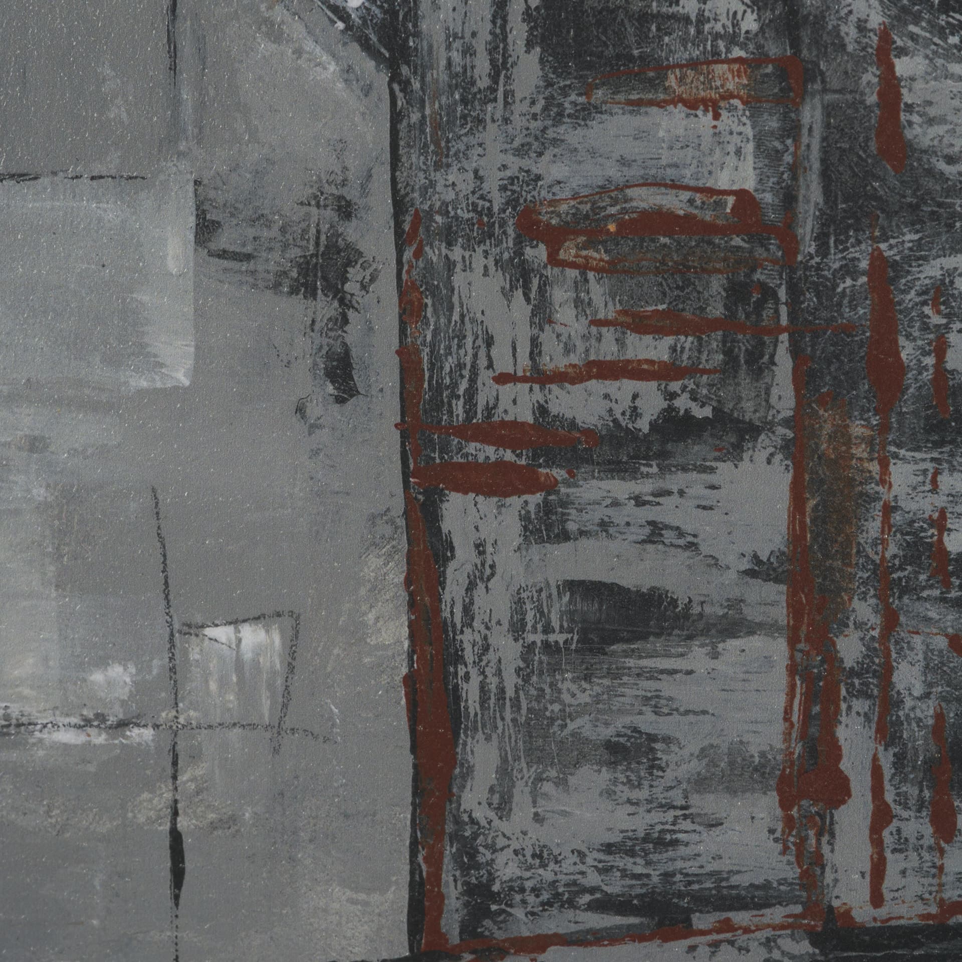 Community 4B by Mercana Studio Hand-Embellished Textured Framed Artwork Matted — product photograph